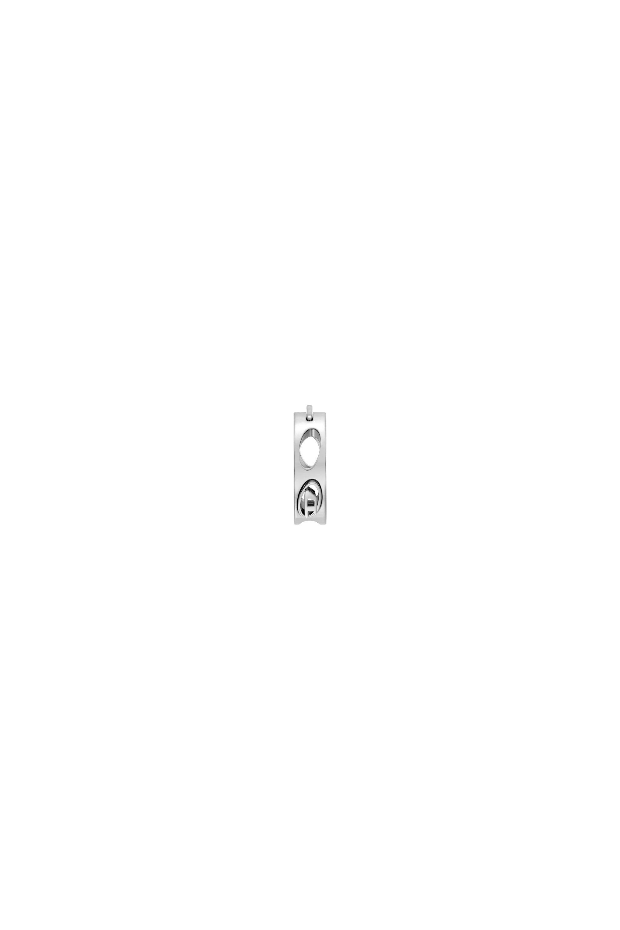Diesel - DX166440 JEWELLERY, Boucle d'oreille cr&eacute;ole en acier inoxydable Mixte in Gris argent&eacute; - 2