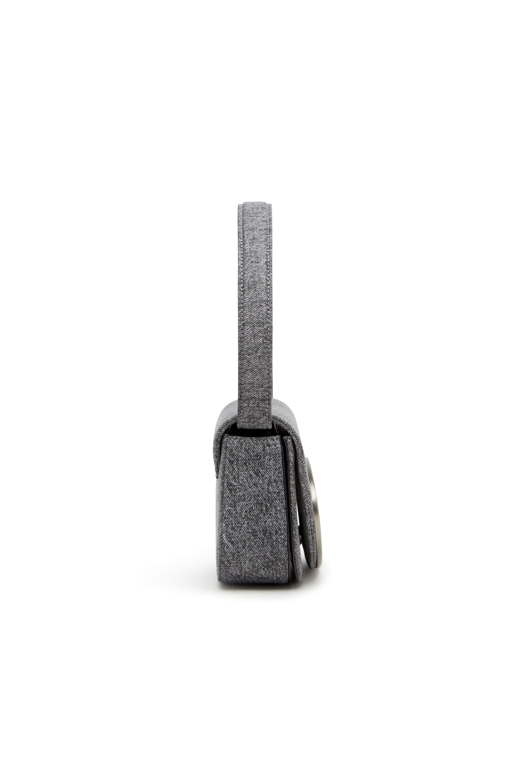 Diesel - 1DR, Woman's 1DR-Iconic shoulder bag in stonewashed denim in Black - 4