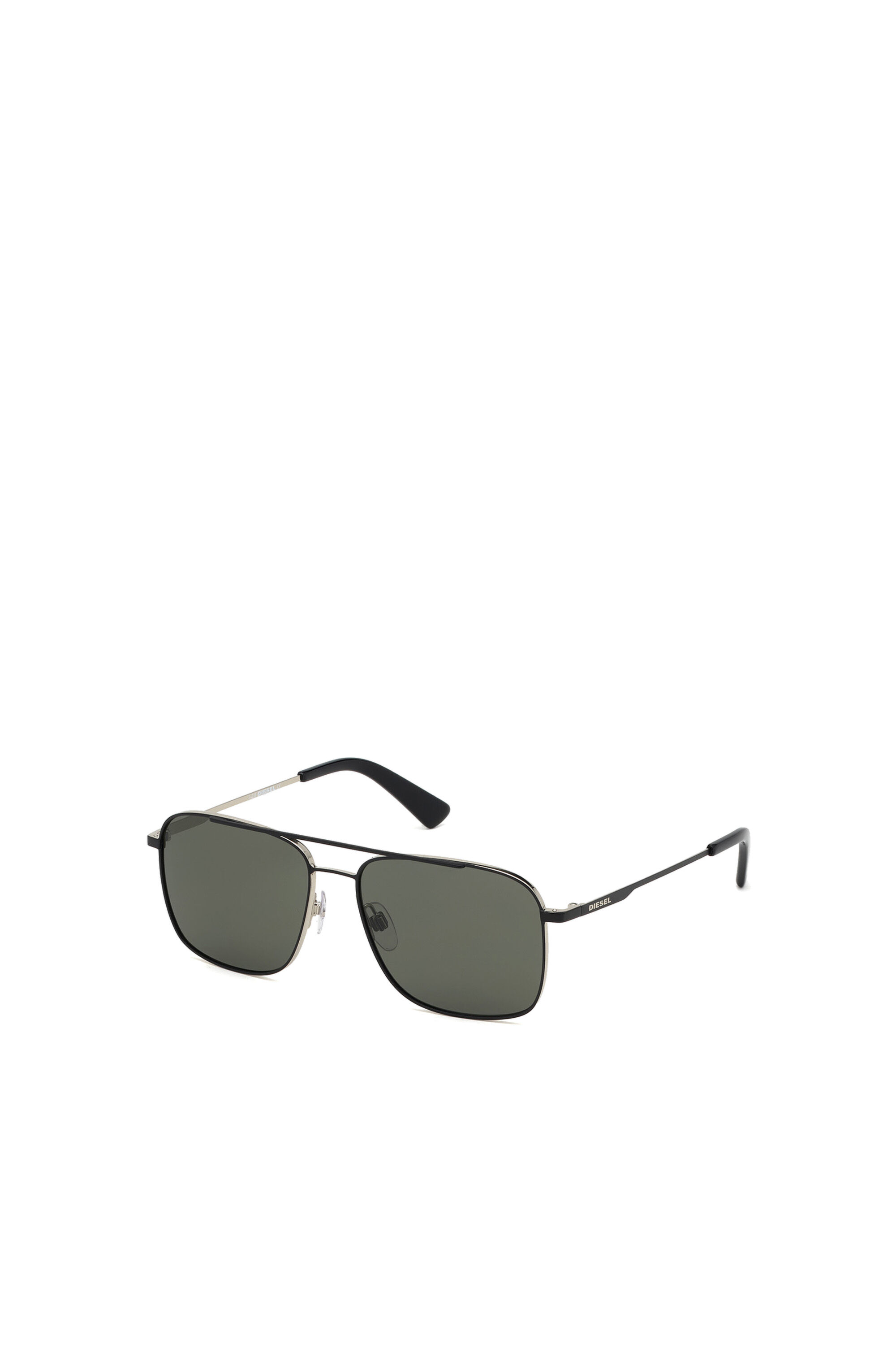 Diesel - DL0295, Lunettes de soleil navigateur en métal Homme in Noir - 2