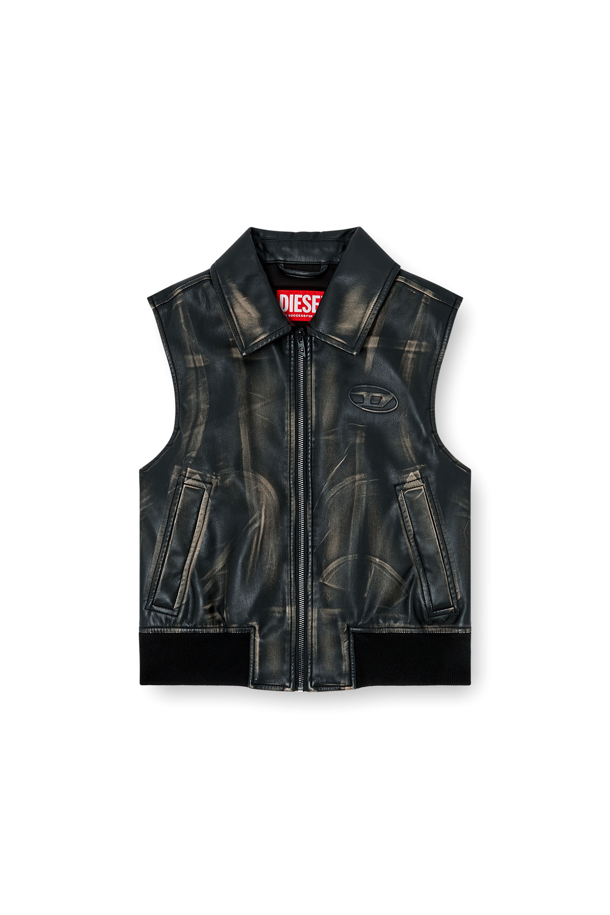 Diesel - G-INKO, Veste bomber avec effet us&eacute; Femme in Marron - 2
