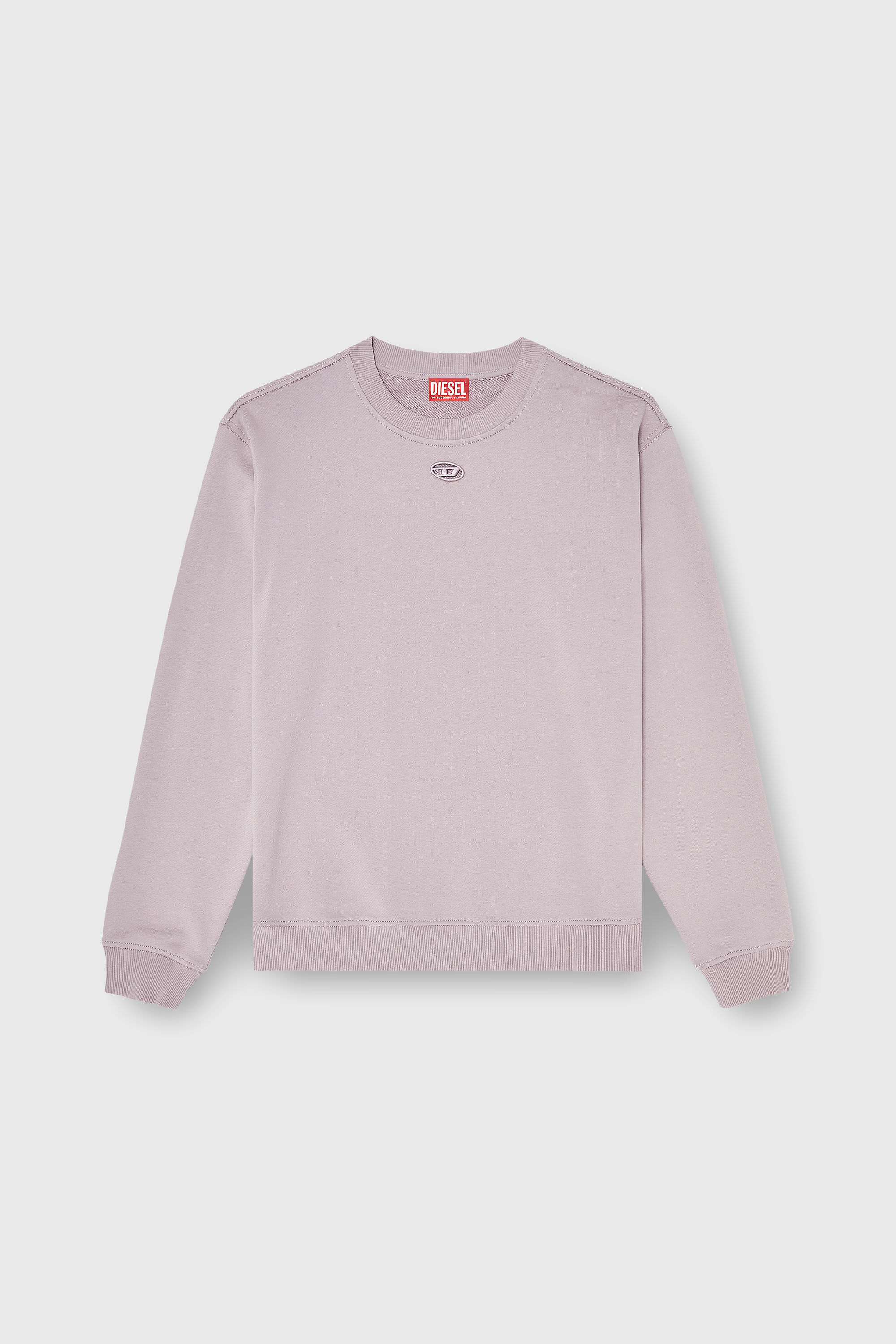 Diesel - F-NORMY-OD, Sweat-shirt en coton avec broderie Oval D Femme in Violet - 2