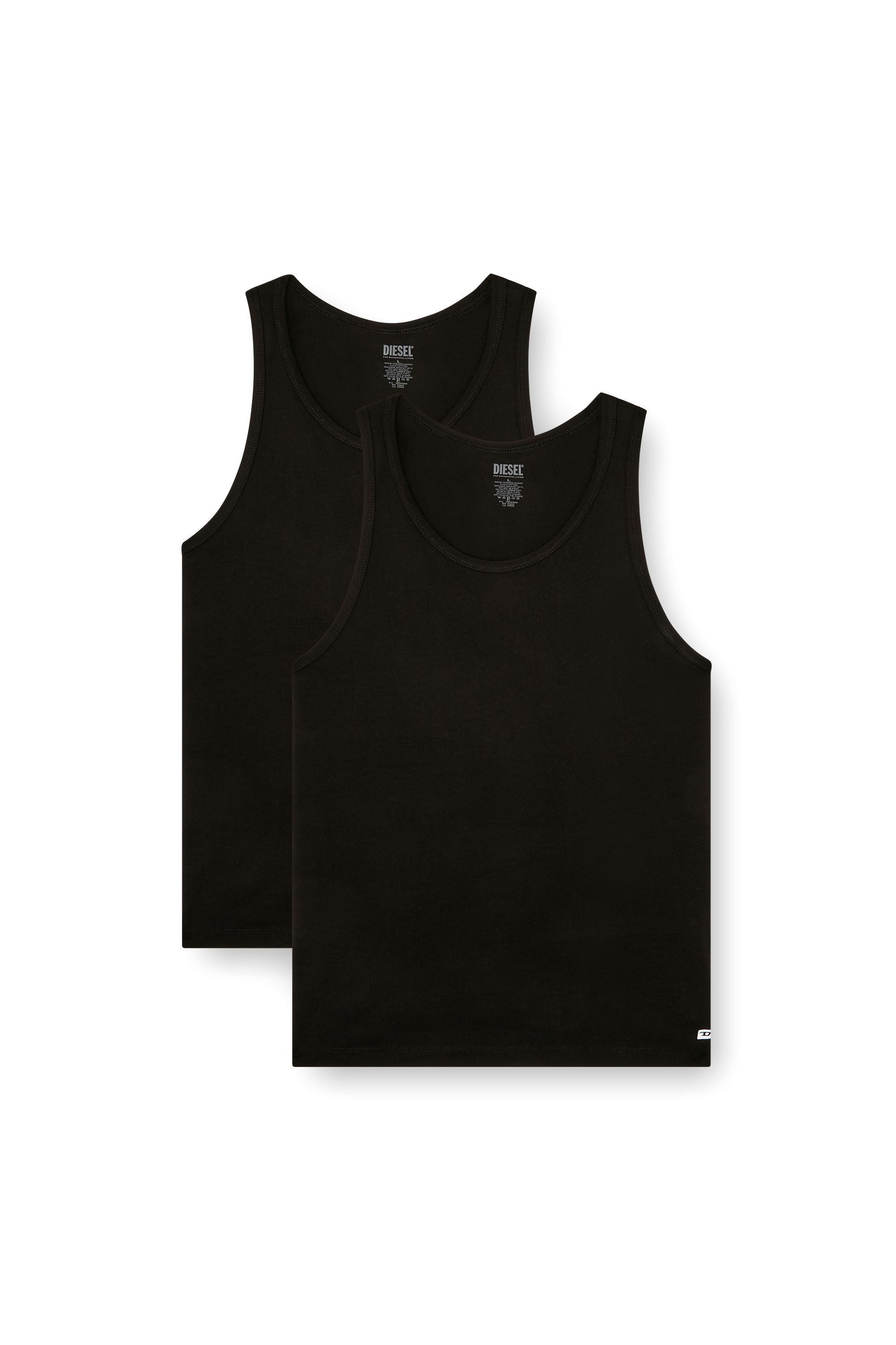 Diesel - WALTY-D-BOX-2PACK, Lot de deux gilets en coton Homme in Noir - 2