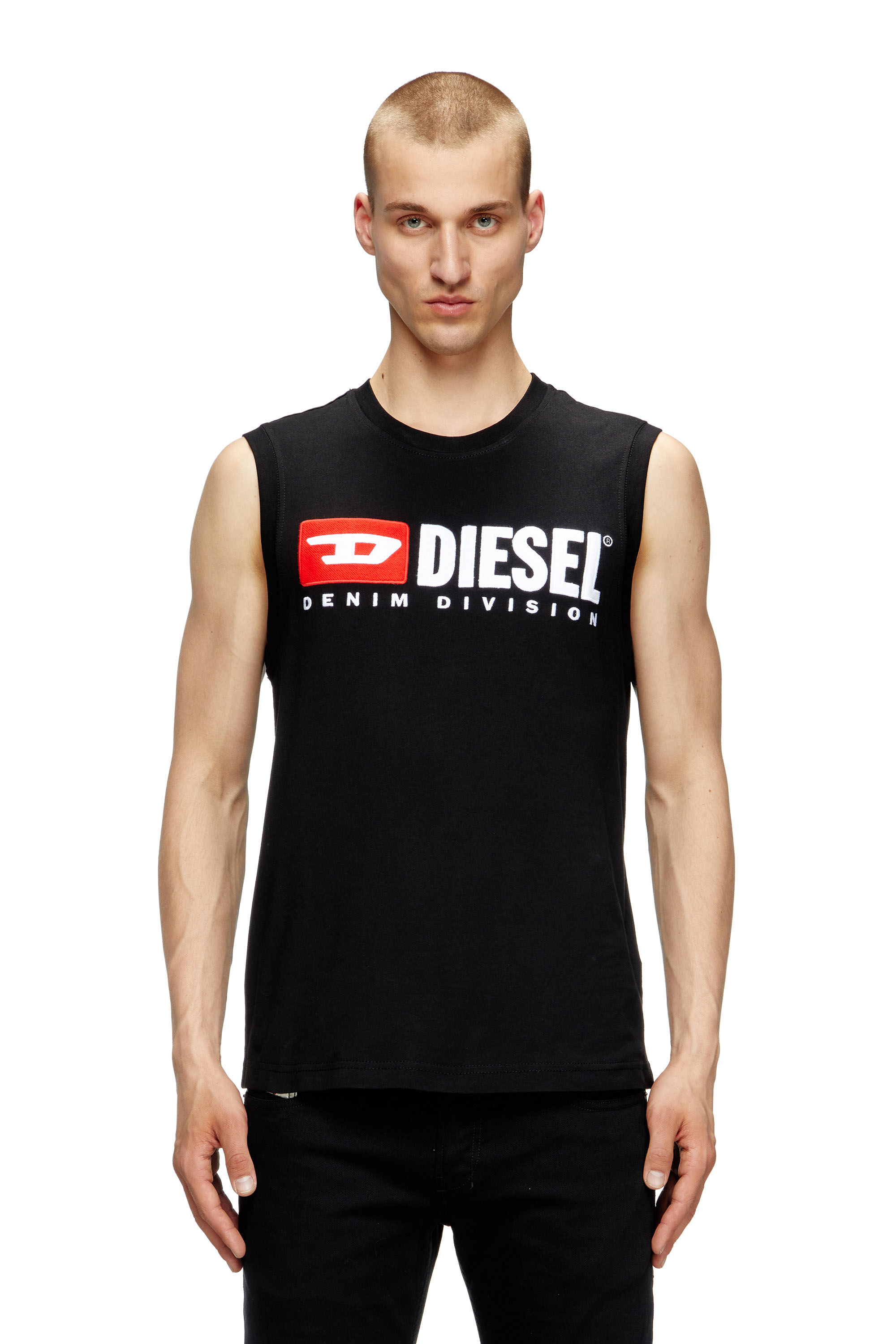 Diesel - T-ISCO-DIV, Débardeur avec logo imprimé sur le devant Homme in Noir - 3