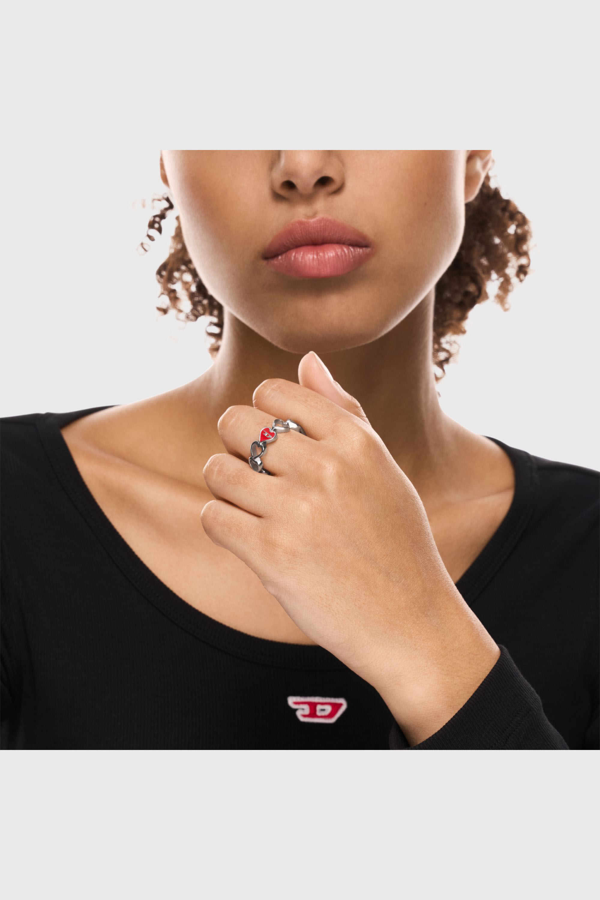 Diesel - DX166940 JEWELLERY, Bague anneau en acier inoxydable Mixte in Gris argent&eacute; - 3