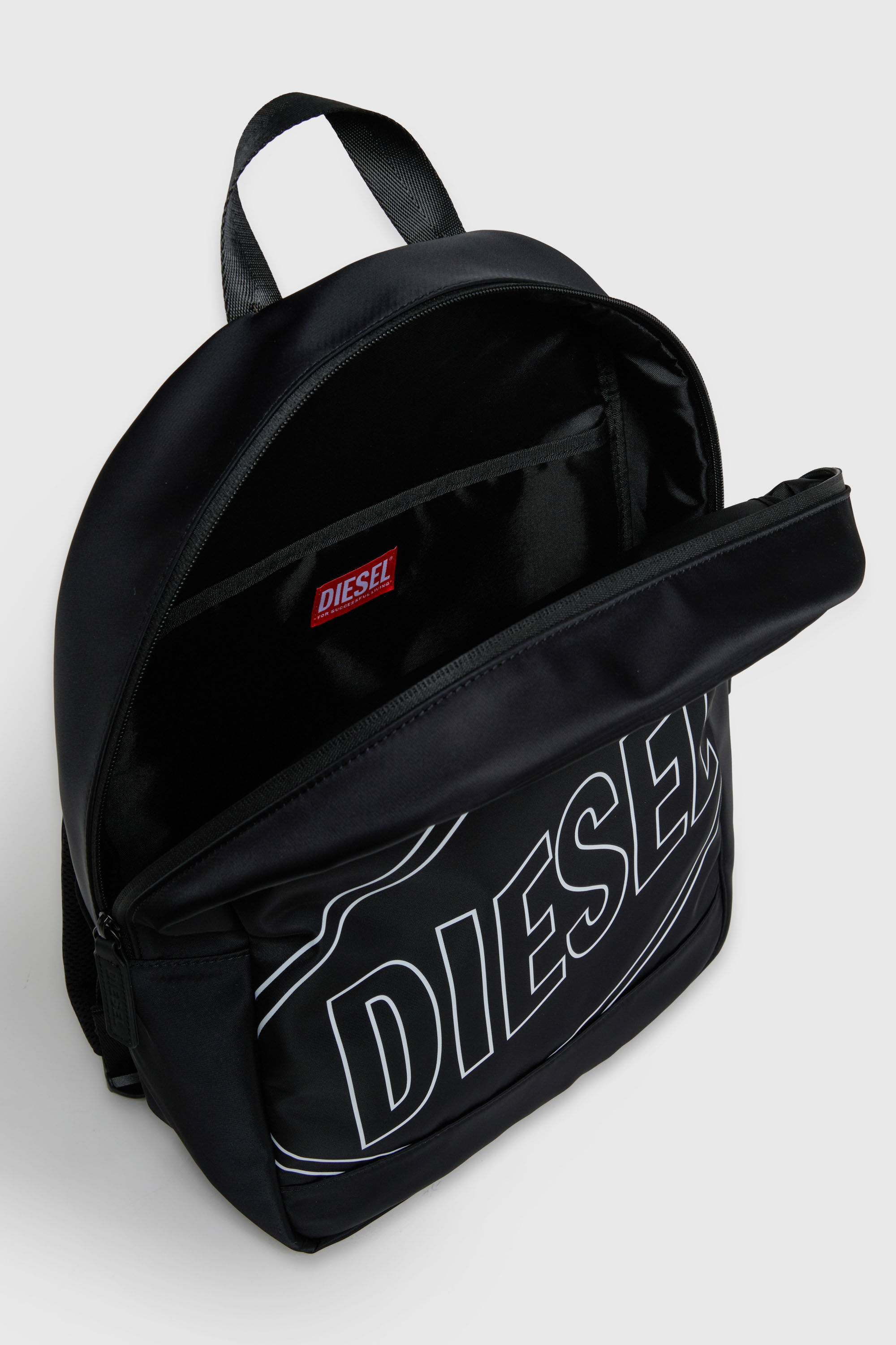 Diesel - WCIRCLE, WCIRCLE - Sac &agrave; dos en nylon avec logo imprim&eacute; Homme in Noir - 4