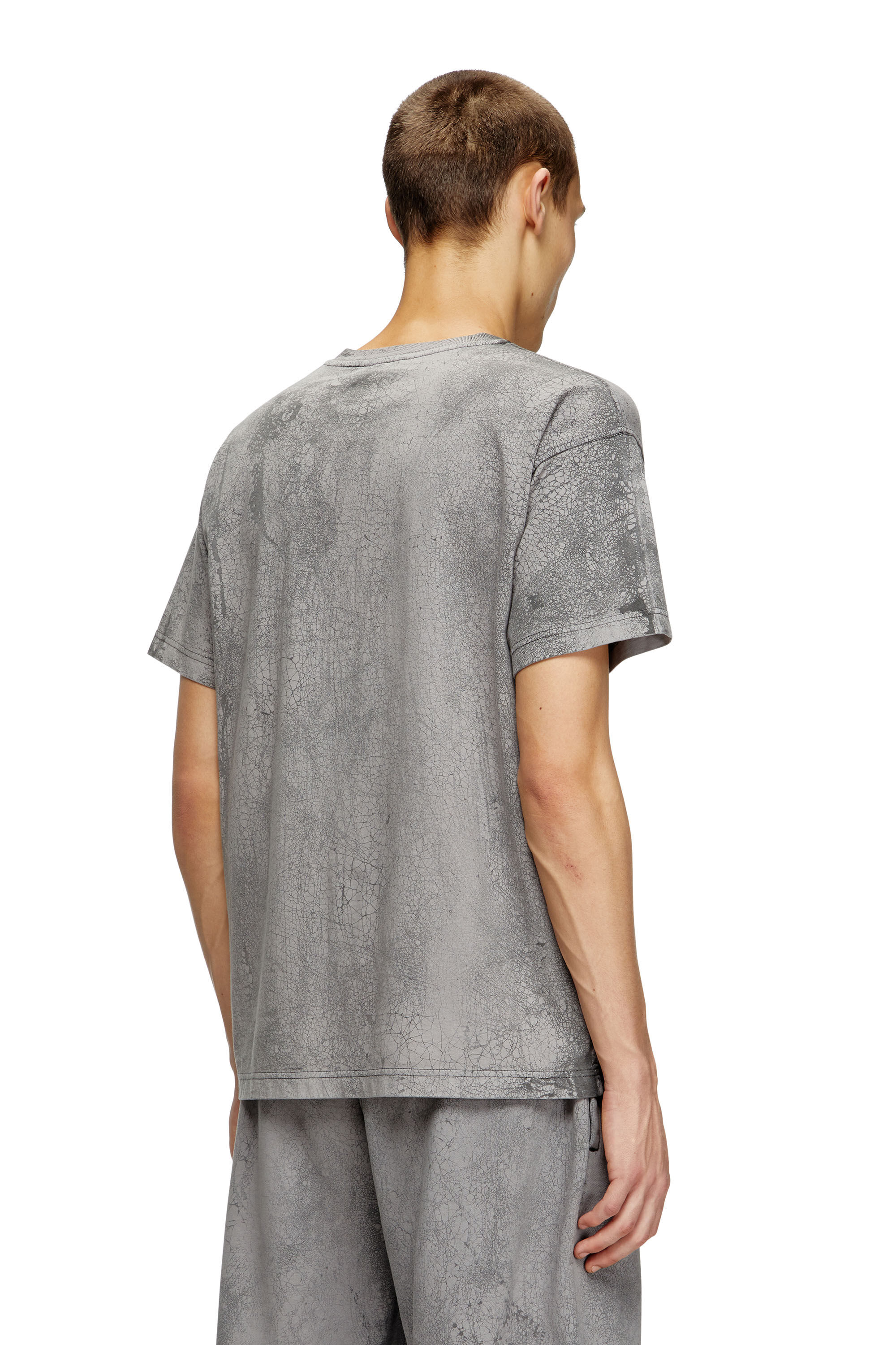 Diesel - T-NORM-T8, T-shirt en jersey ciré Homme in Gris - 4