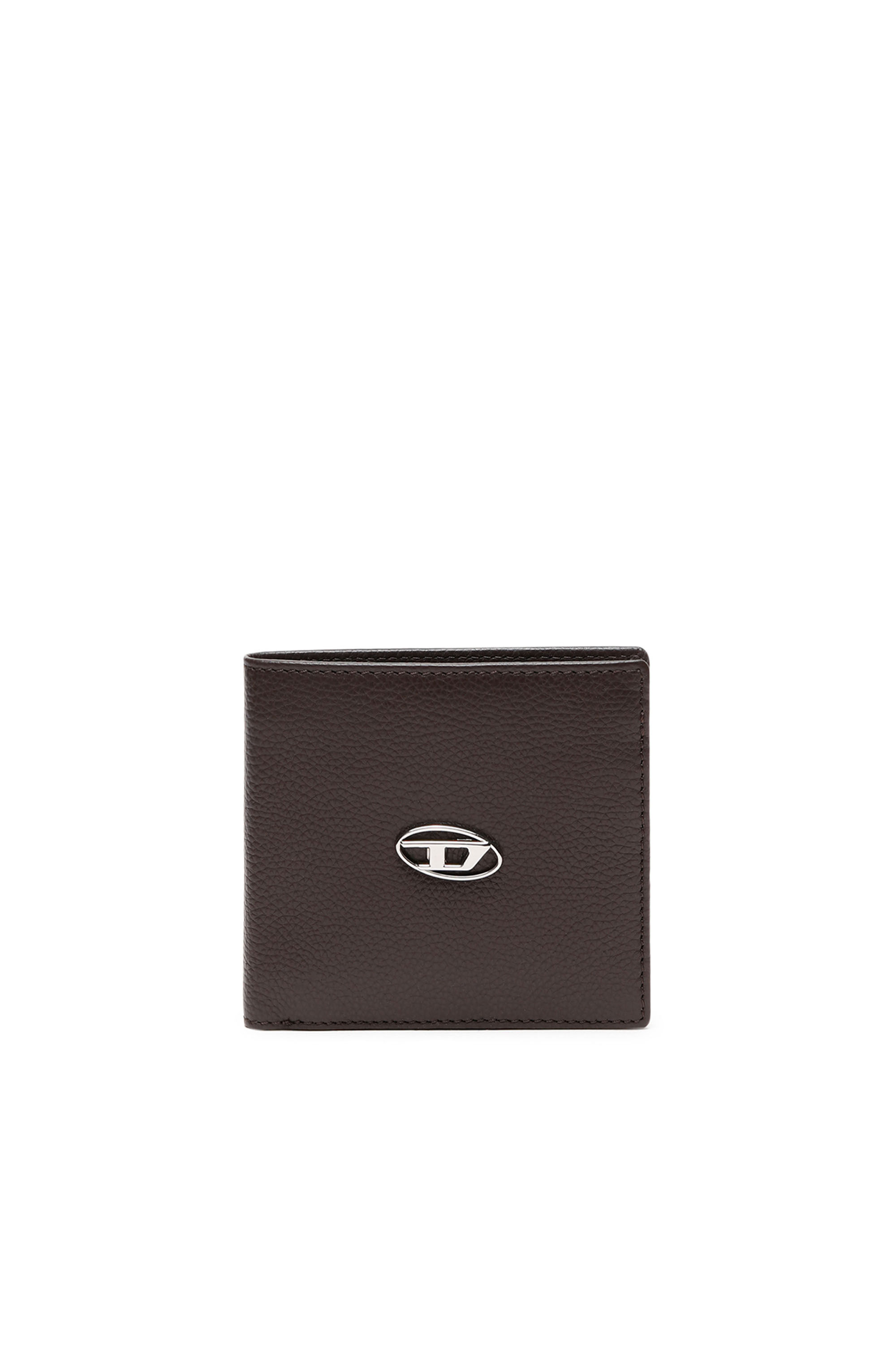 Diesel - BI FOLD COIN S, Portefeuille à deux volets en cuir grainé Homme in Marron - 1