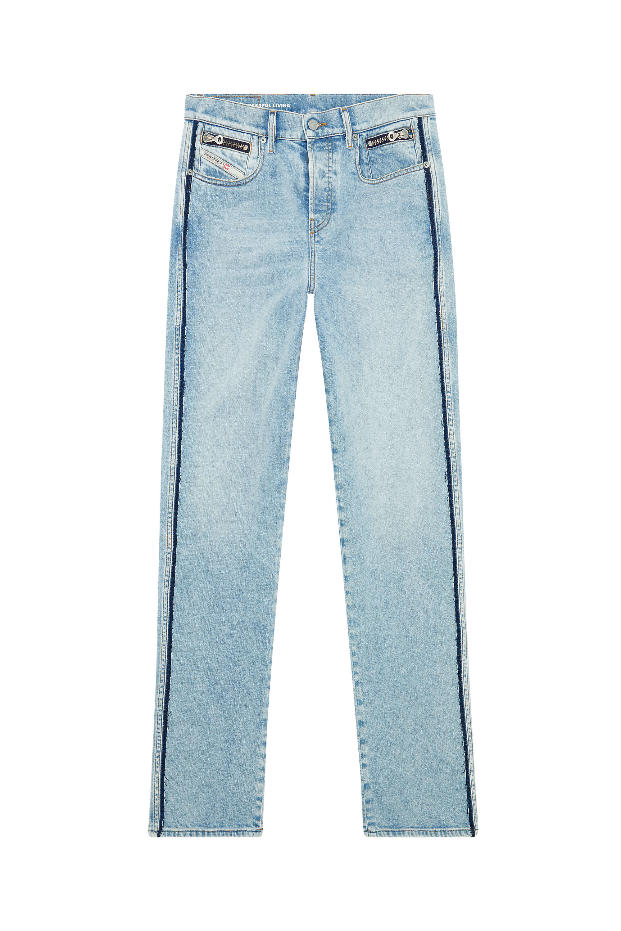 Diesel - Straight Jeans 2020 D-Viker 09F41, Bleu Clair - Image 2