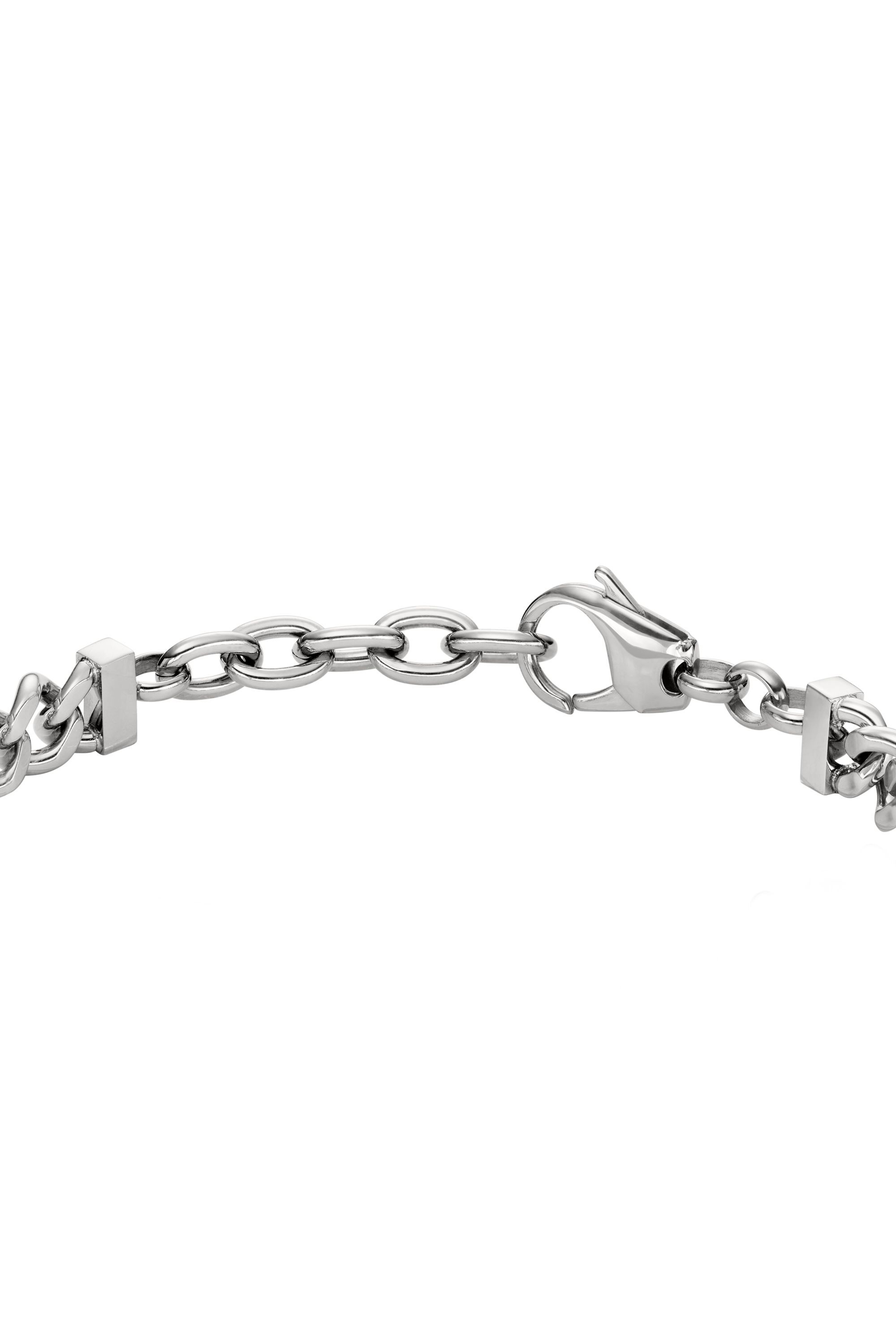 Diesel - DX0966, Bracelet avec plaque Homme in Gris argenté - 2