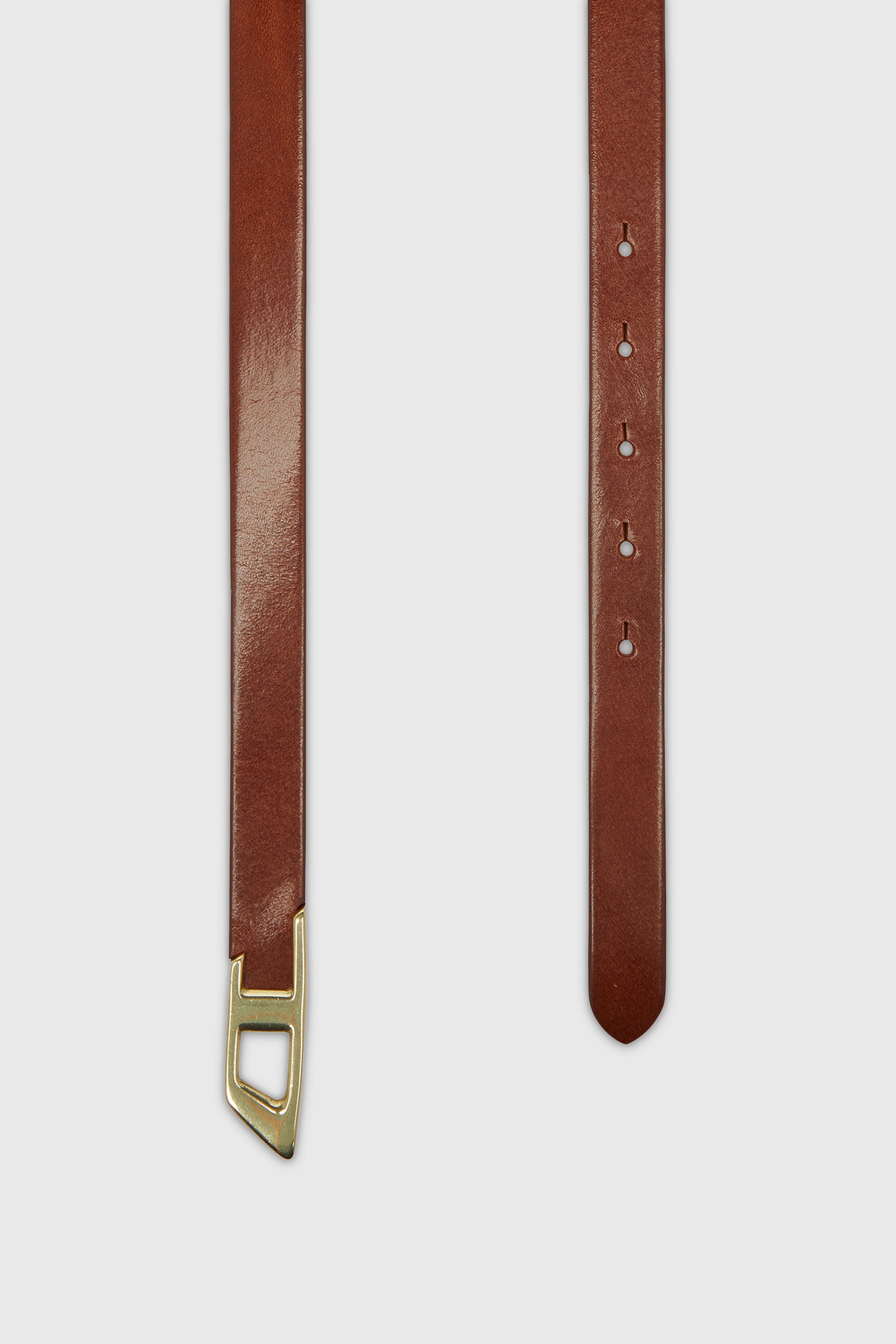 Diesel - B-D LOGO 2.0 20, Ceinture 2 cm en cuir avec boucle m&eacute;tallique D Femme in Marron - 2