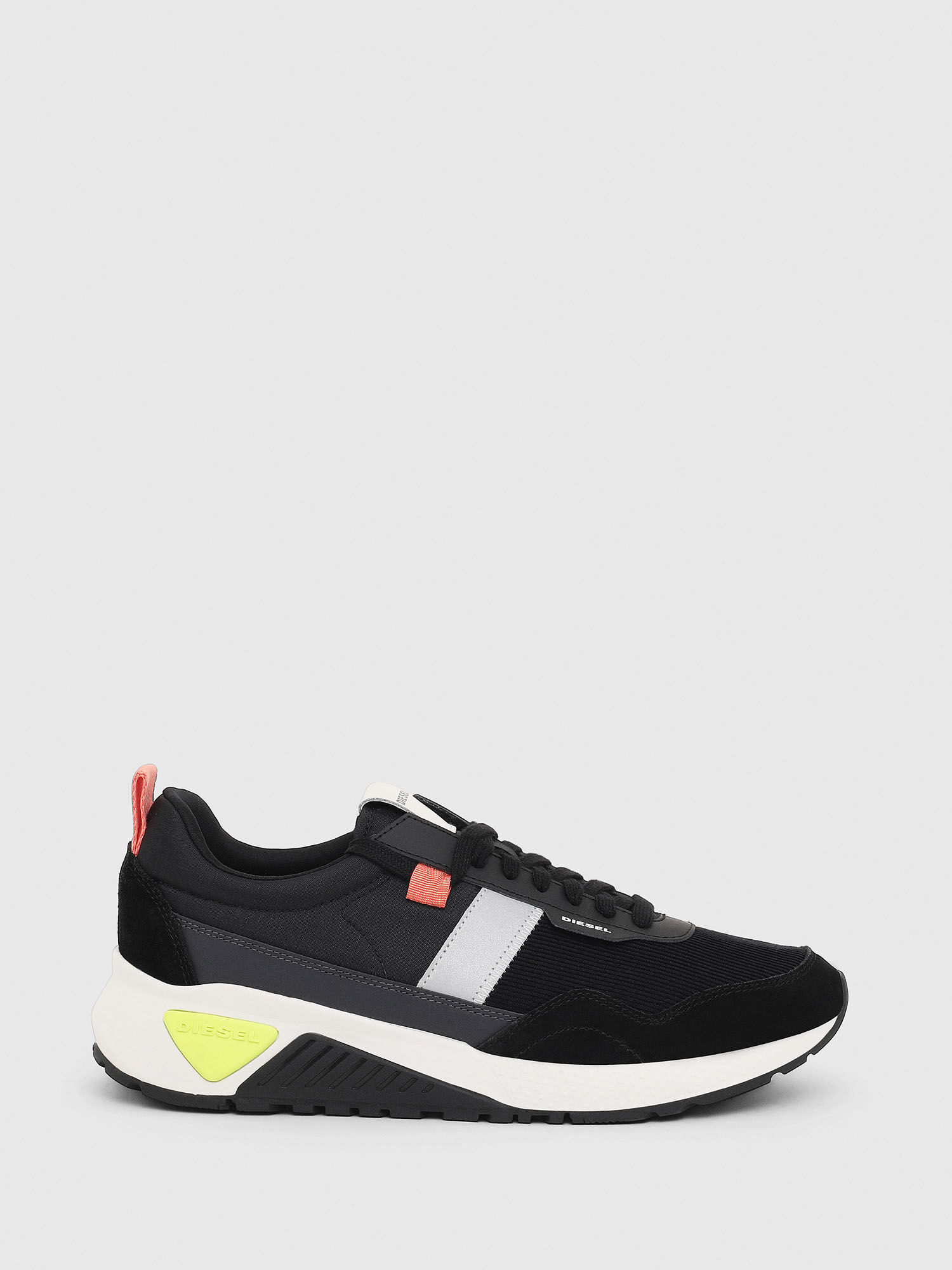 Diesel - S-KB LOW RUN, Sneakers en nylon indéchirable et cuir suédé Homme in Noir - 1