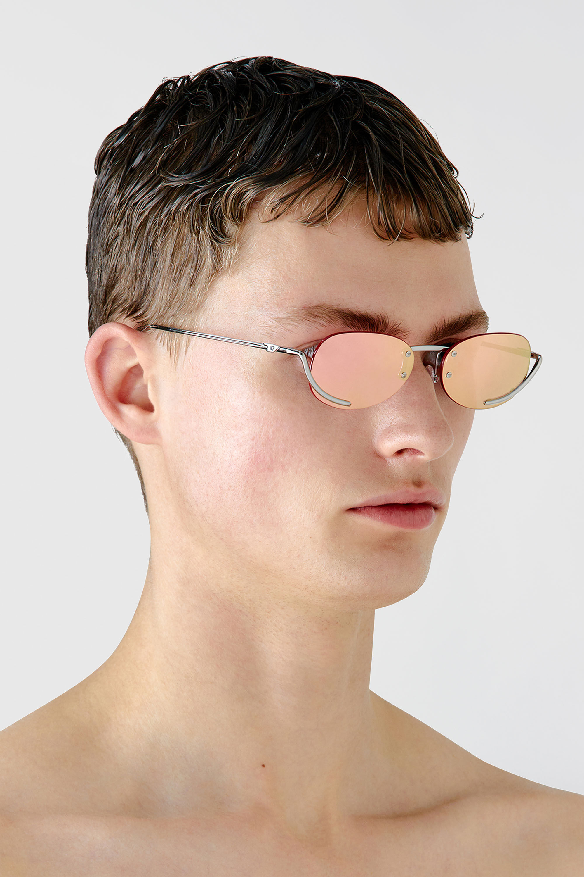 Diesel - 0DL1004, Lunettes de soleil ovales Mixte in Rose - 4