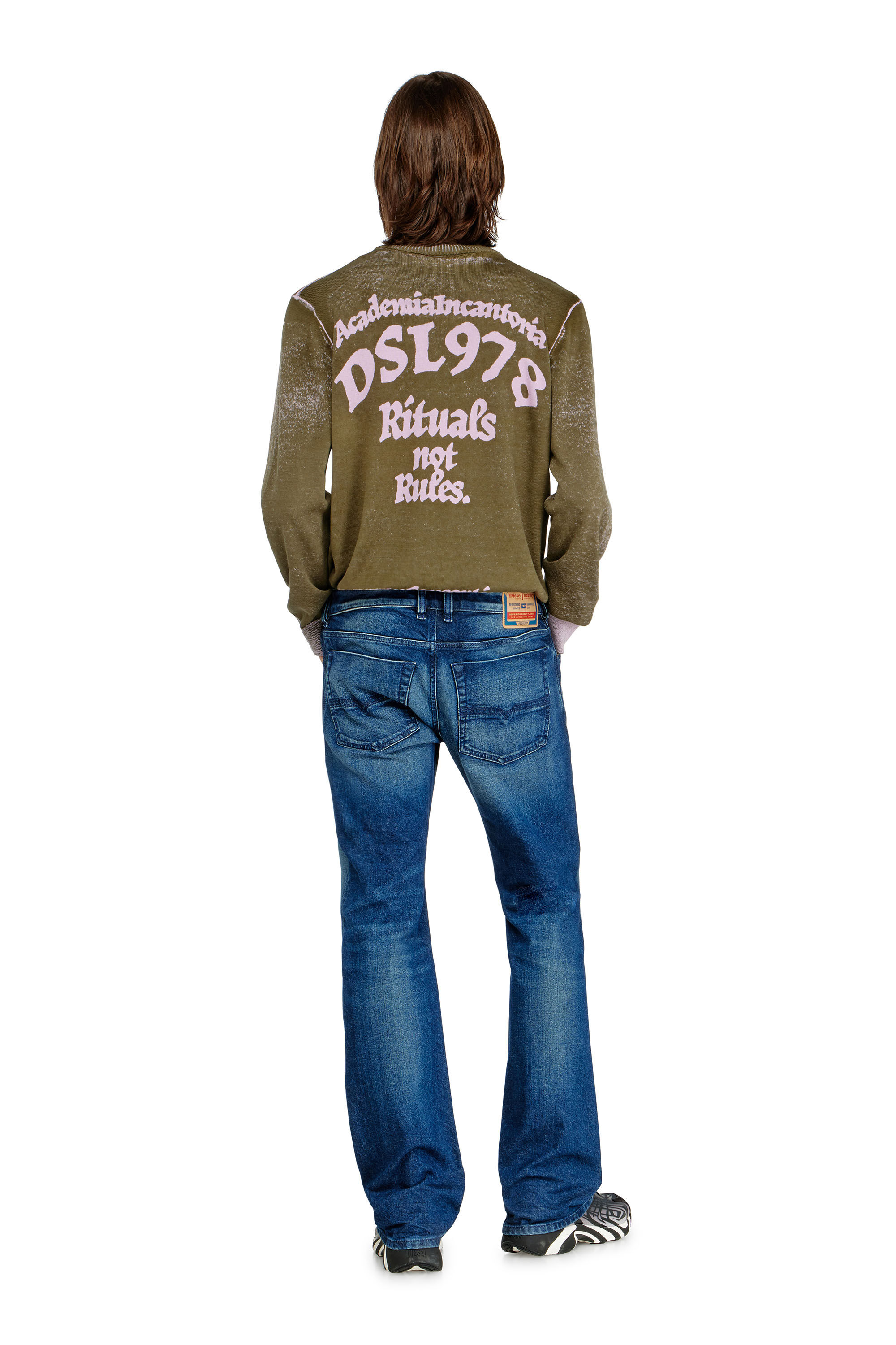 Diesel - Bootcut Jeans 2007 Zatiny 09L51 Homme, Bleu Fonc&eacute; - Image 3