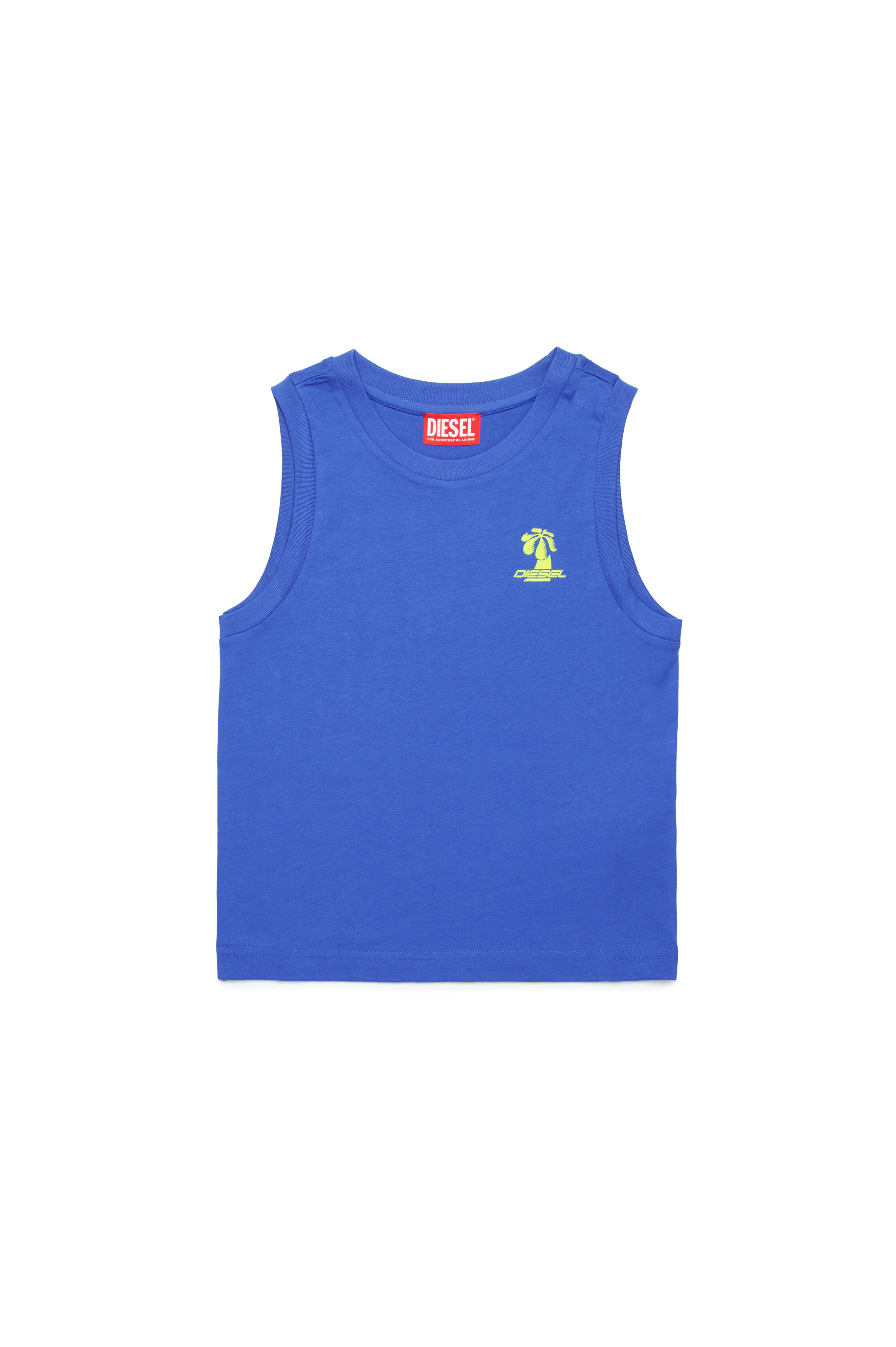 Diesel - MTDENP, Débardeur avec logo palmier néon Homme in Bleu - 1