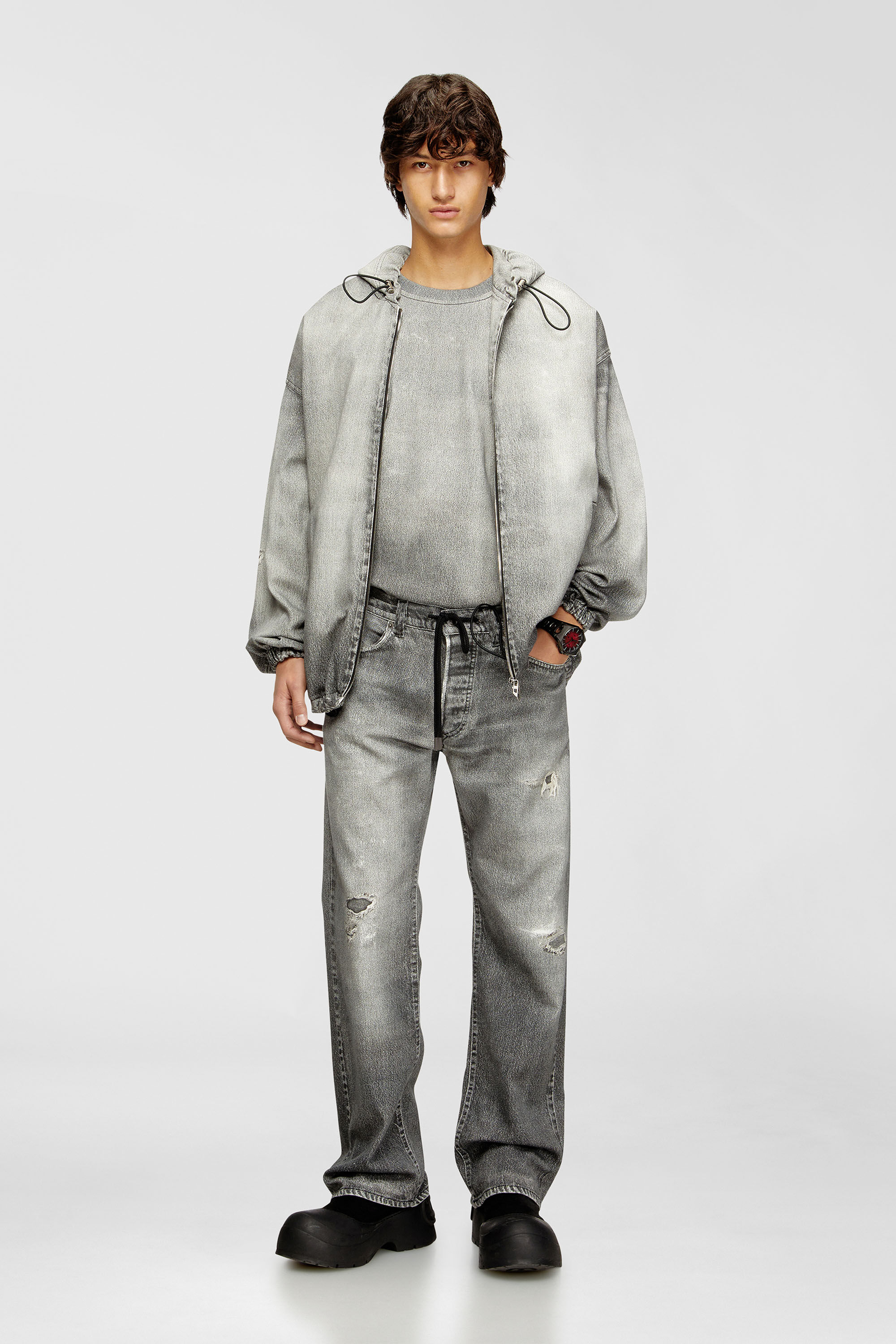 Diesel - Relaxed 2080 D-Reel Joggjeans&reg; 068US Homme, Gris - Image 1