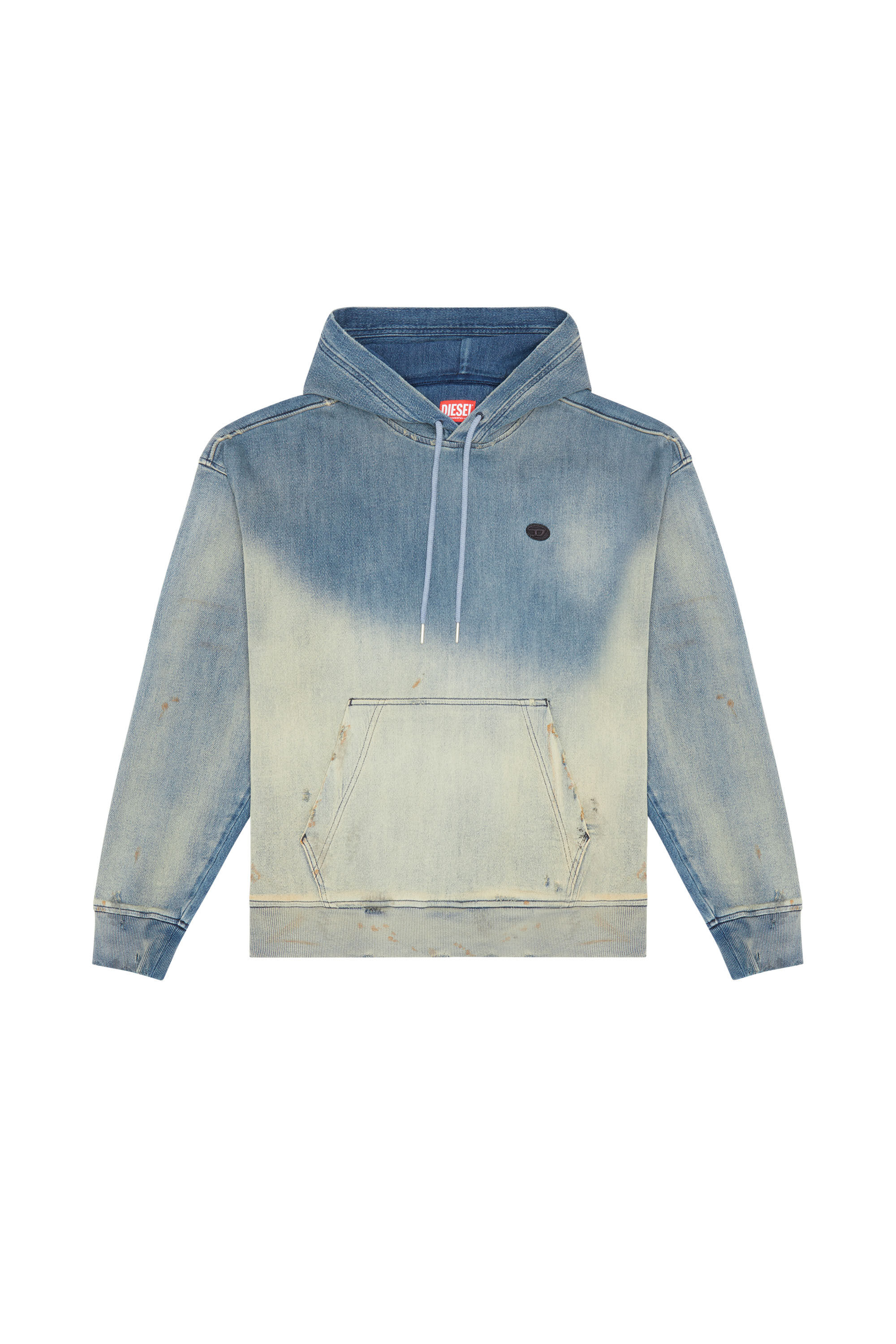 Diesel - D-UM-RIB D-UM-RIB TRACK DENIM HOODIE, Bleu Clair - Image 2