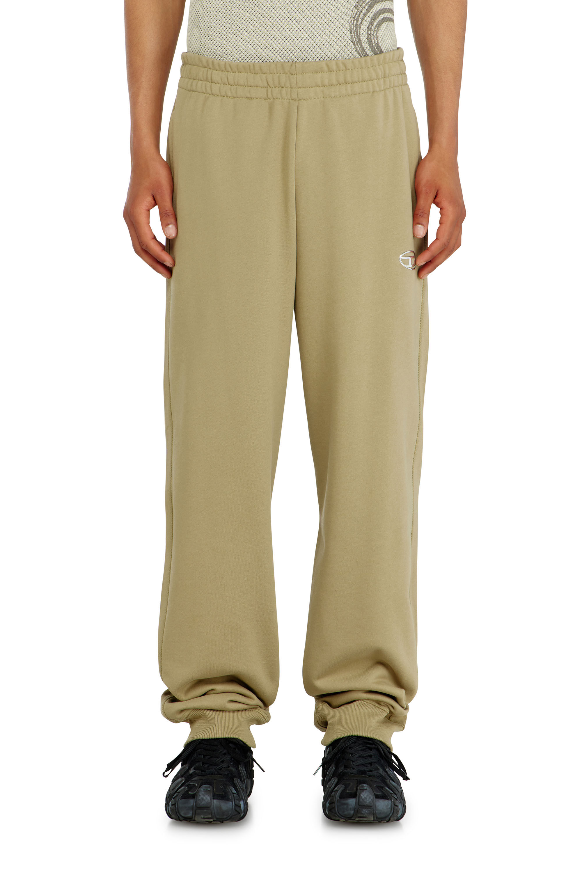 Diesel - P-MARKY-IOD, Pantalon en coton avec Oval D m&eacute;tallique Homme in Beige - 3