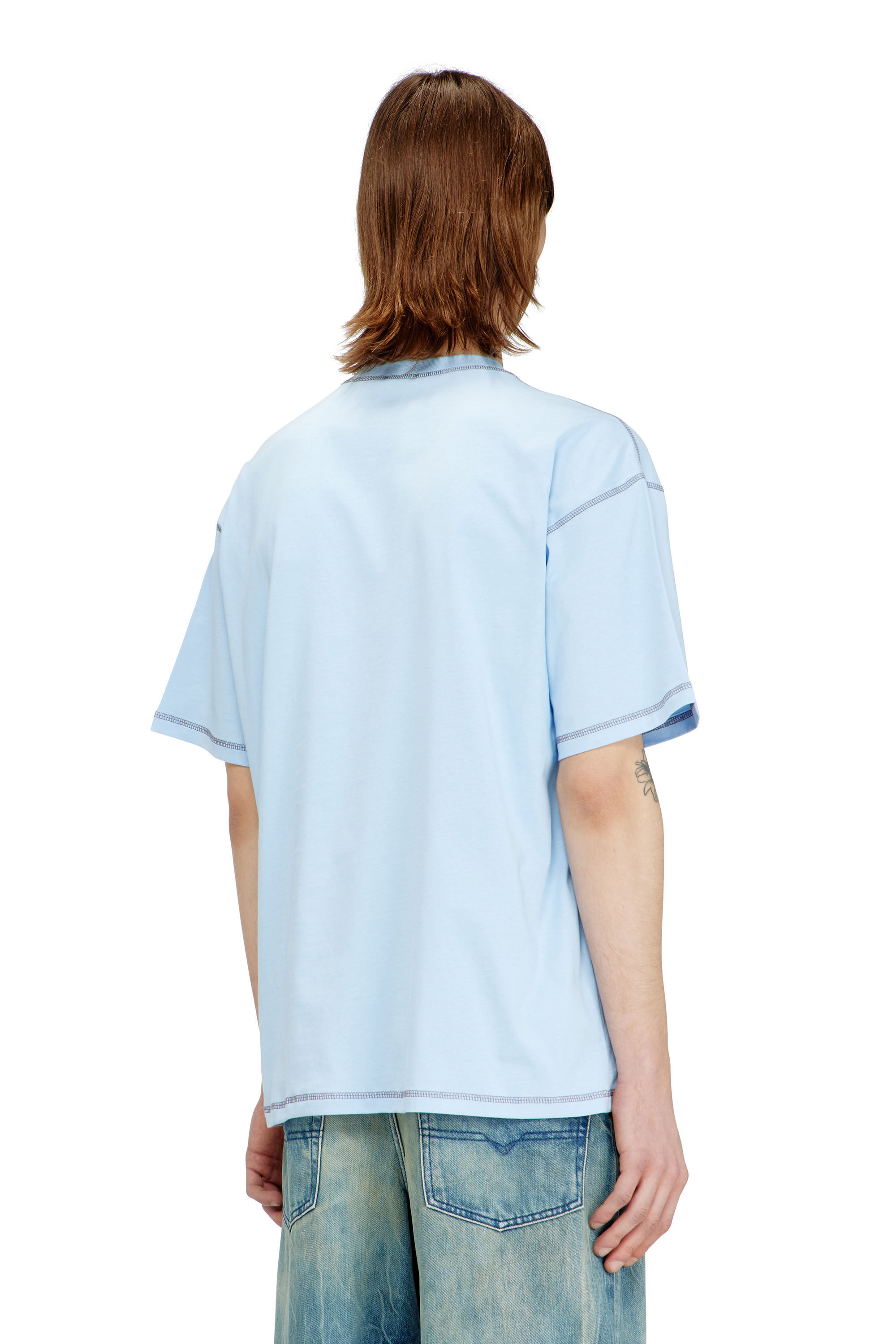 Diesel - T-BOXT-V11, T-shirt d&eacute;contract&eacute; avec imprim&eacute; effet aquatique Homme in Bleu - 4