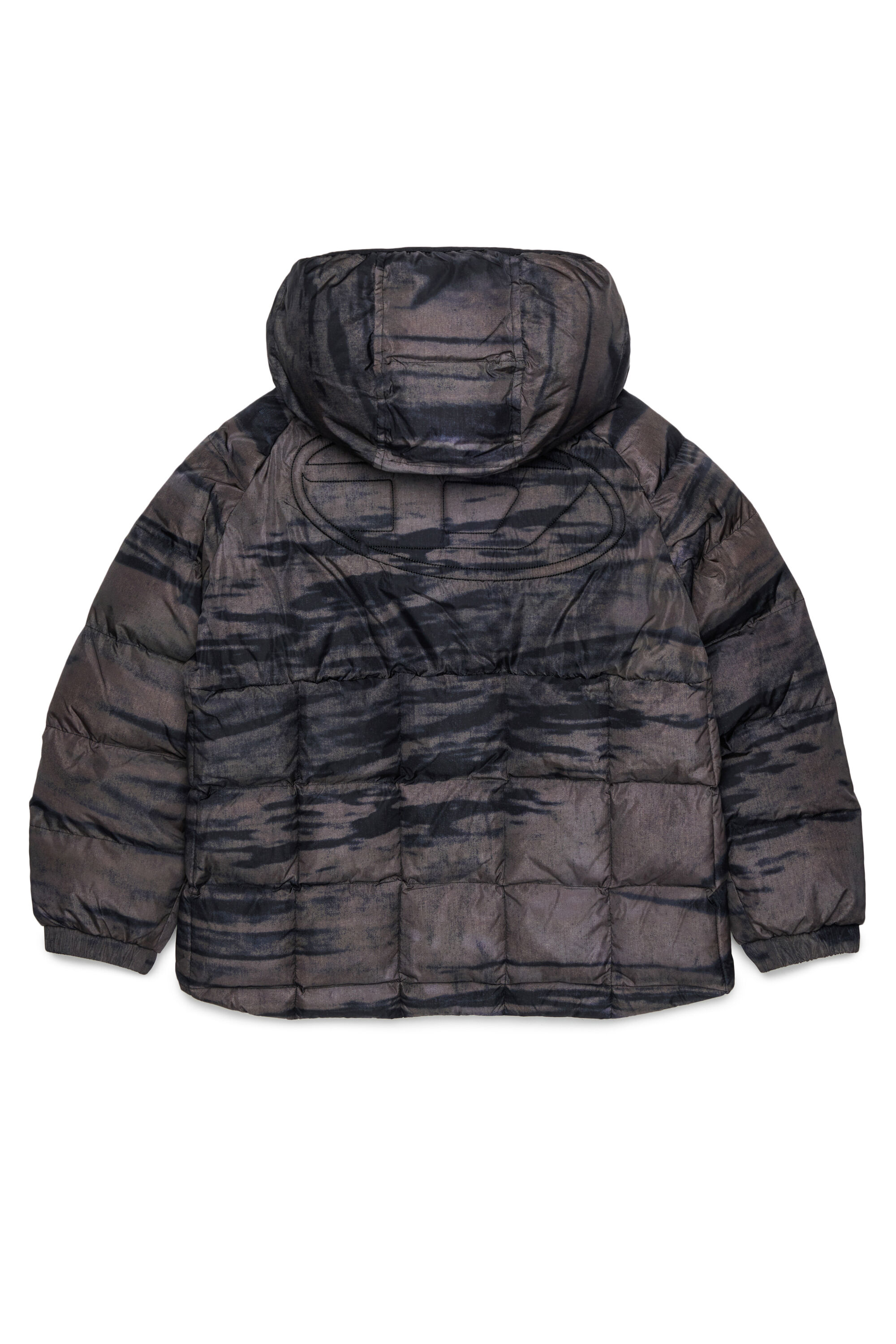 Diesel - JDEN, Doudoune avec imprim&eacute; graphique effet stri&eacute; Homme in Vert - 2