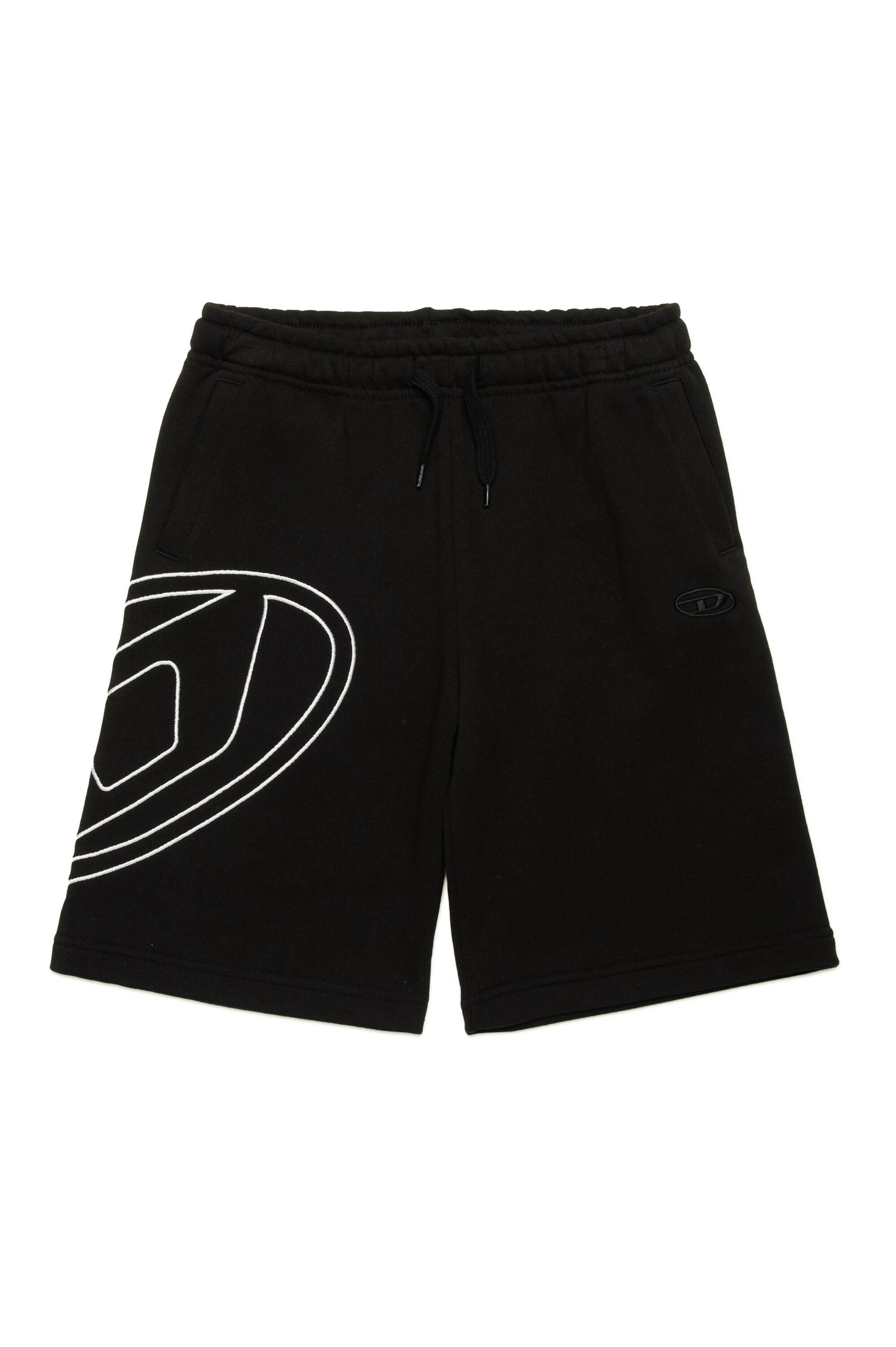 Diesel - PBETTYMEGOVALD, Short de survêtement avec broderie Oval D Homme in Noir - 1