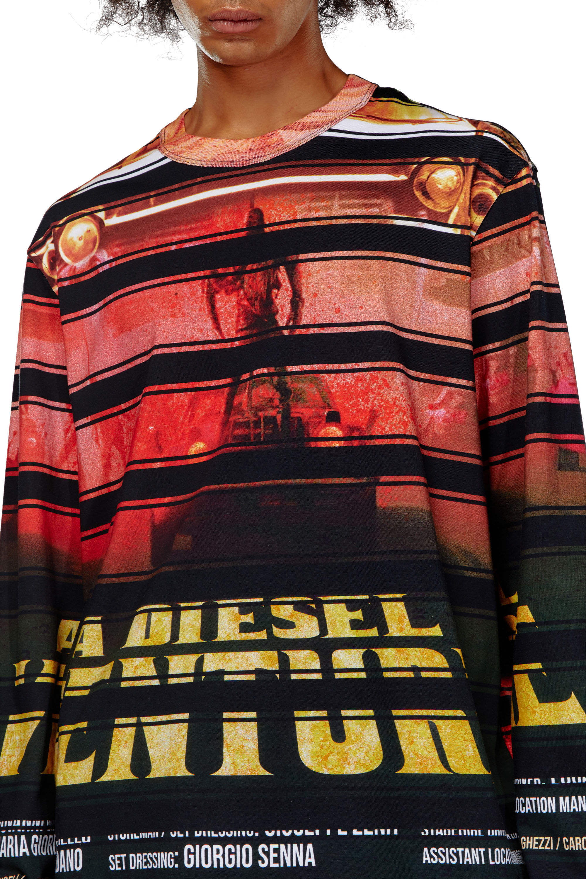 Diesel - T-CRANEUP-LS, Noir/Rouge - Image 5