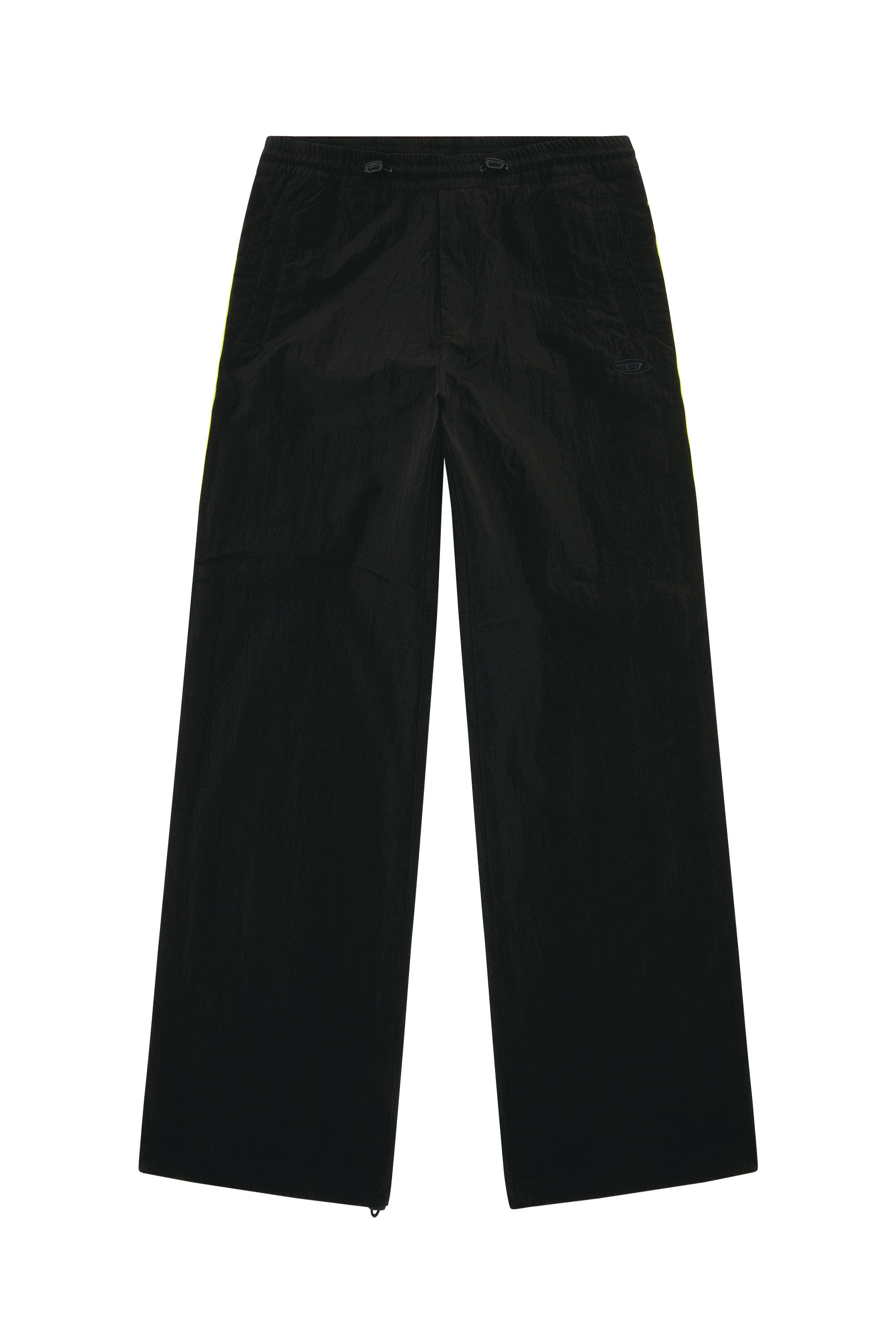 Diesel - P-GOLD-TECH, Man Lightweight pants in wrinkled nylon in Black - Image 2