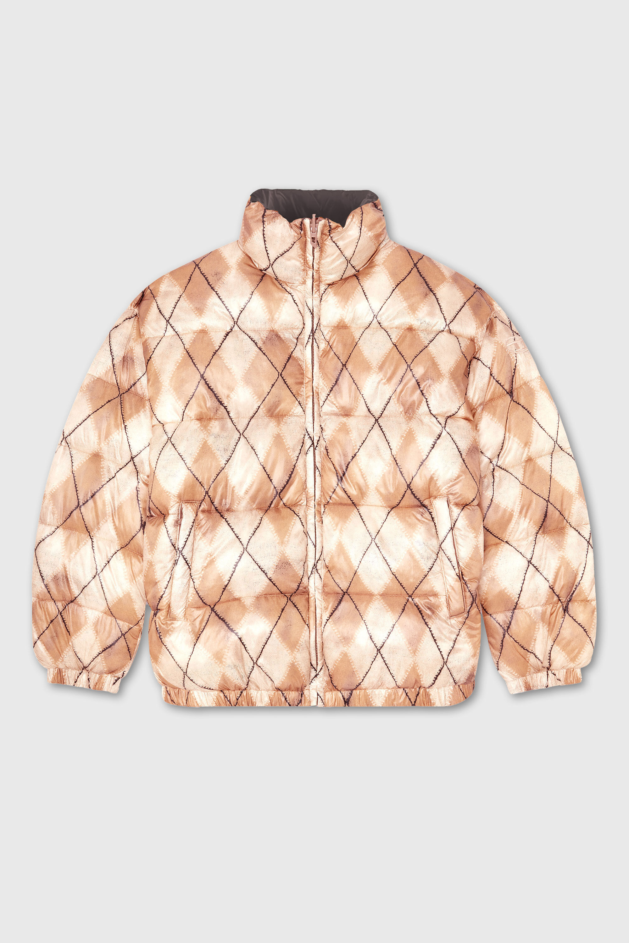 Diesel - W-BOURB-DLCK, Doudoune r&eacute;versible &agrave; motif losange Homme in Polychrome - 2