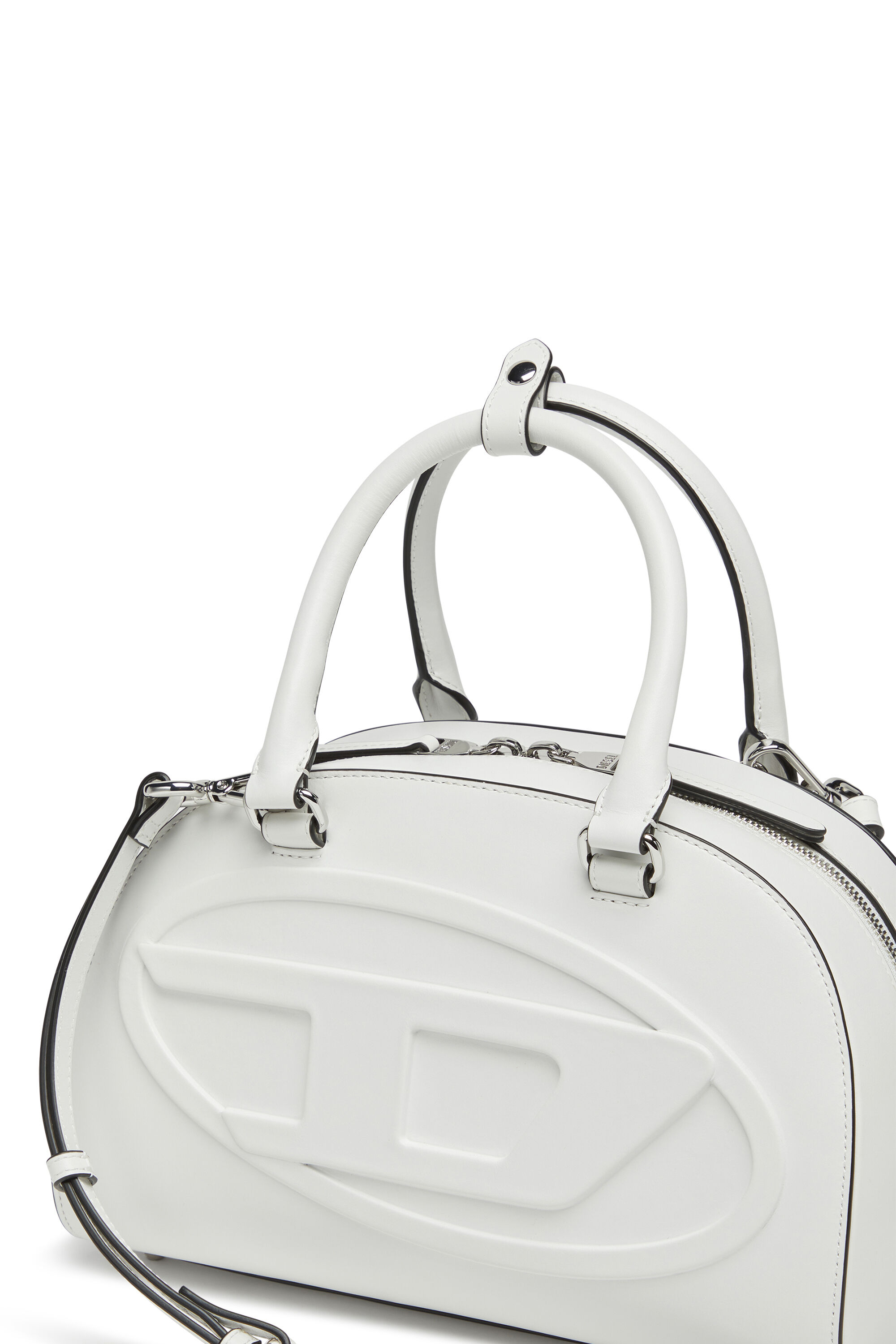 Diesel - 1DR DOME TOP HANDLE, Sac bowling en cuir Femme in Blanc - 2
