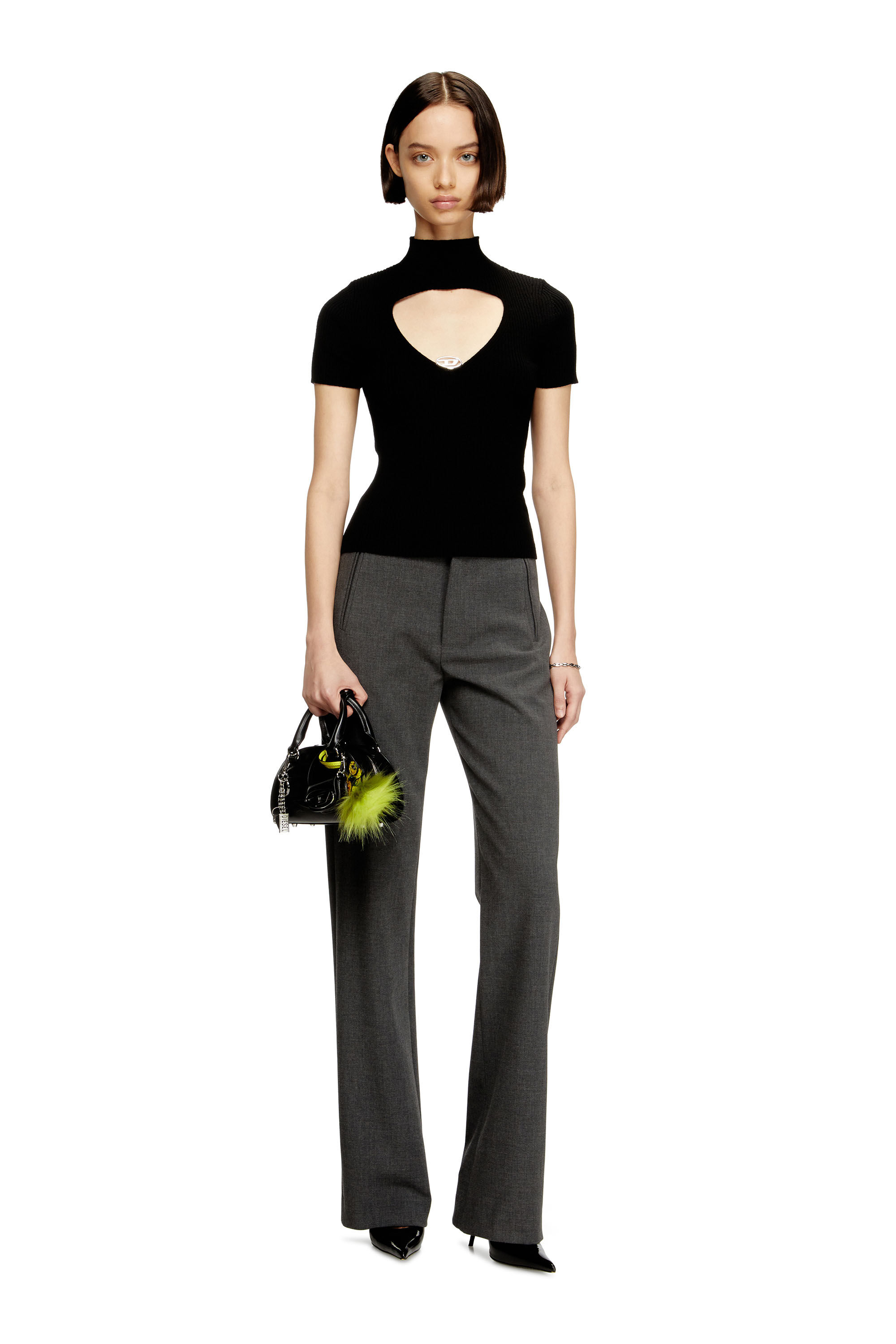 Diesel - M-OLIVE, Top en tricot de laine à découpes Femme in ToBeDefined - 1