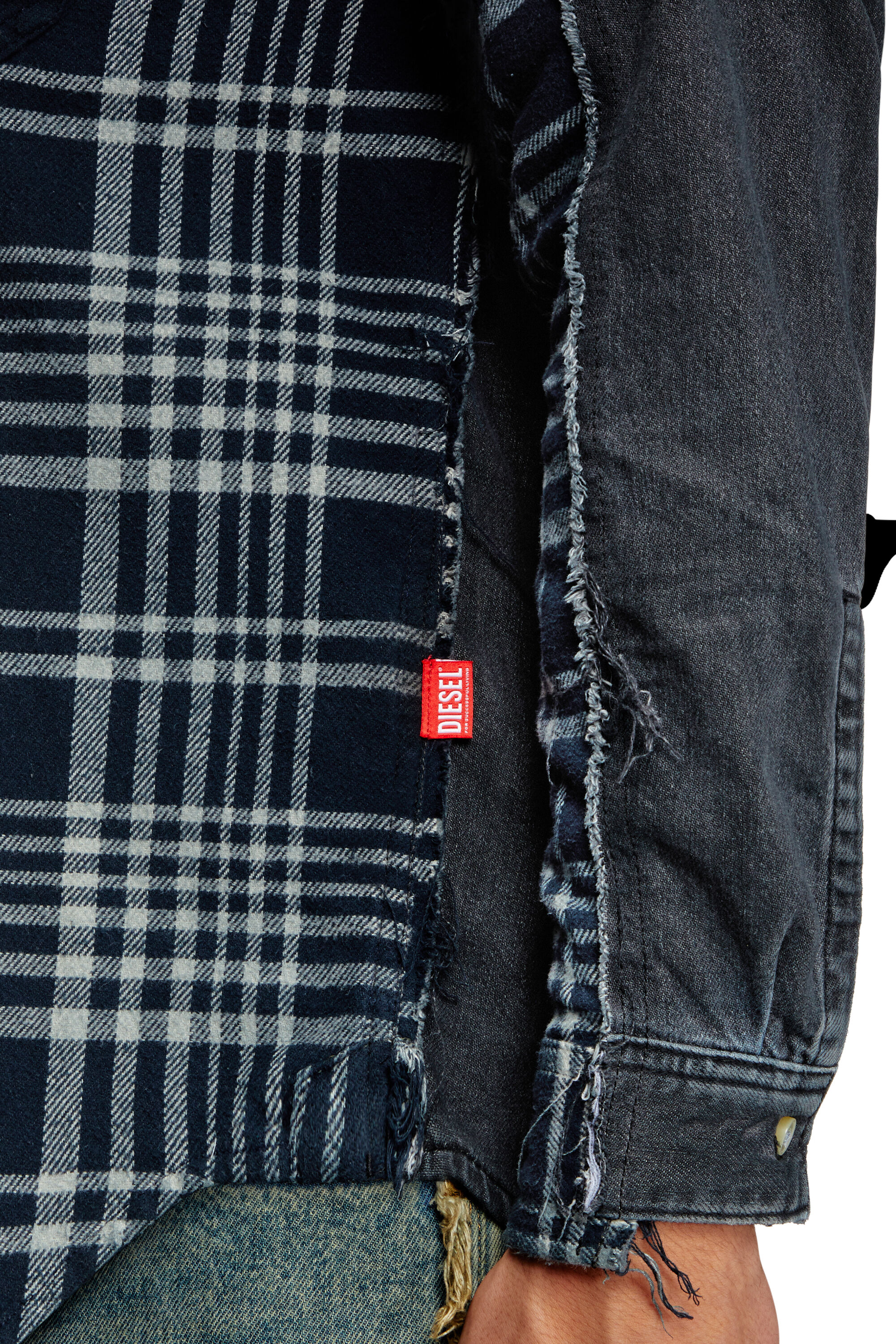 Diesel - Shirt Dieseloves 6B, Chemise à carreaux en denim surteinte Mixte in Polychrome - 6