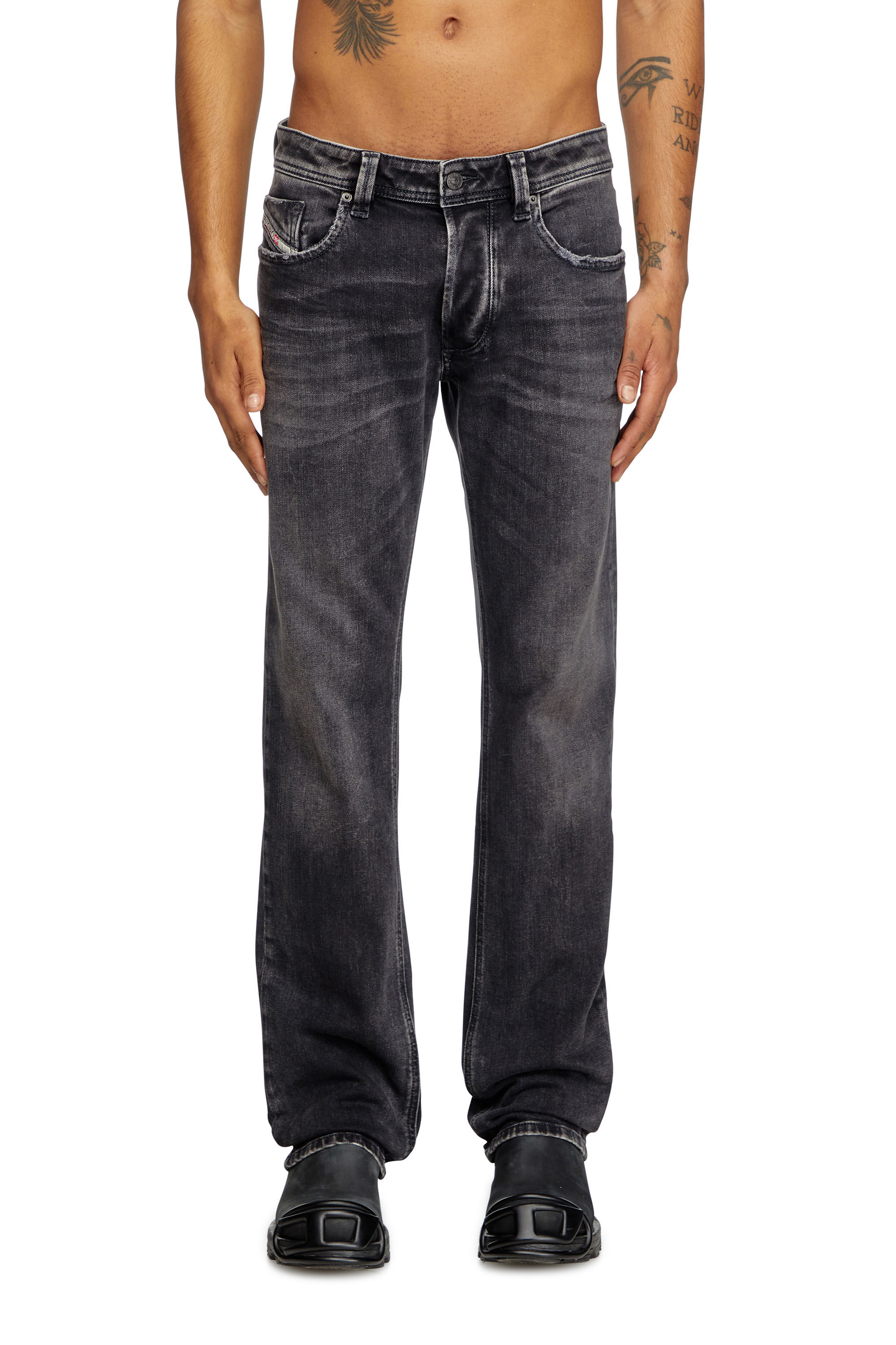 Diesel - Regular Jeans 1985 Larkee 09K51 Homme, Noir/Gris foncé - Image 3
