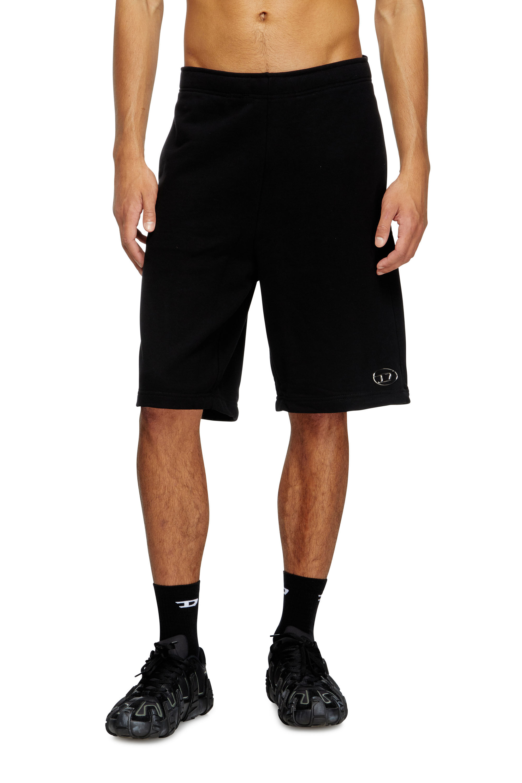 Diesel - P-MARSHY-OD, Short de surv&ecirc;tement avec logo moul&eacute; par injection Homme in Noir - 3