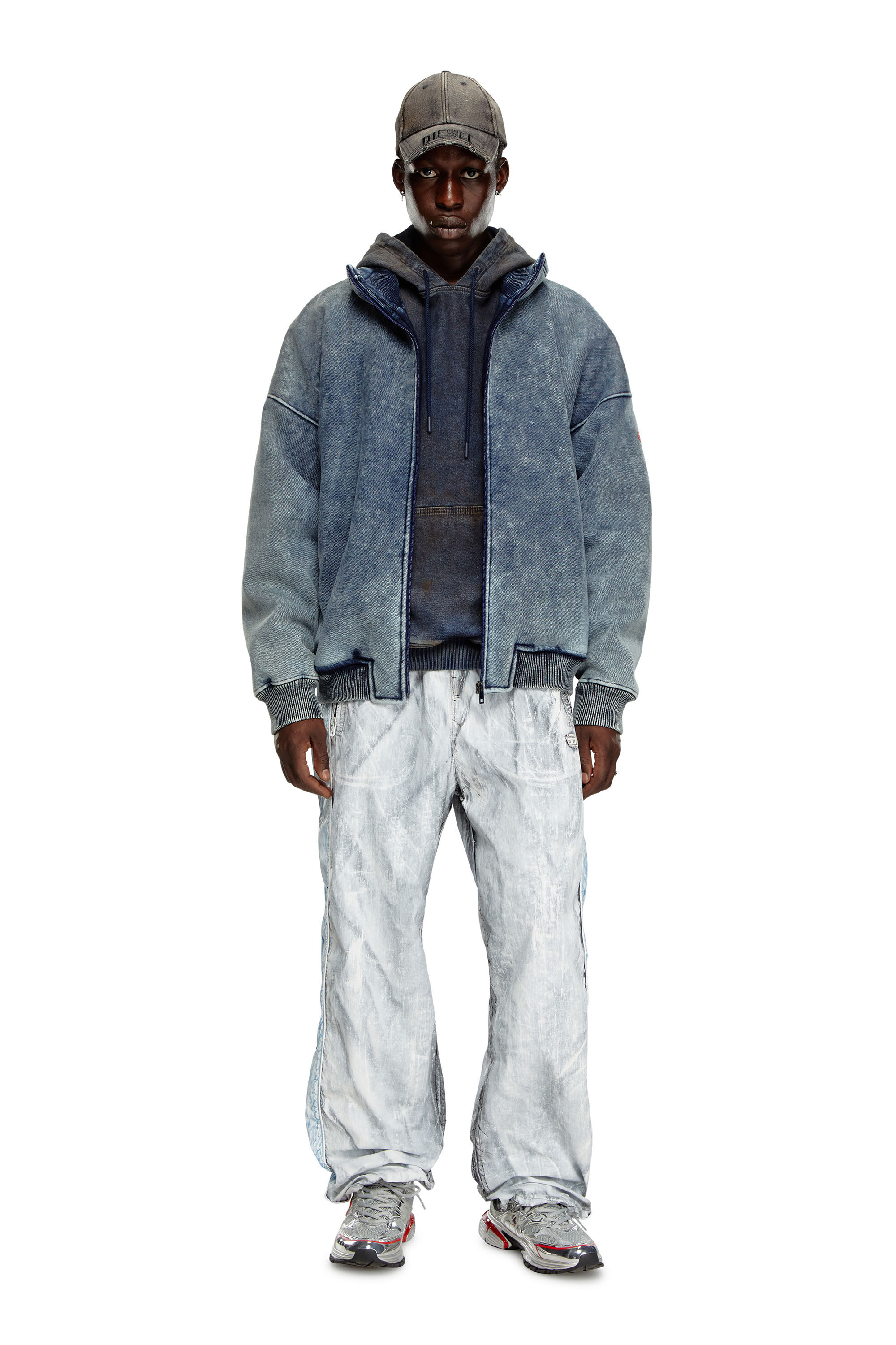 Veste en jersey teddy Homme Bleu Diesel