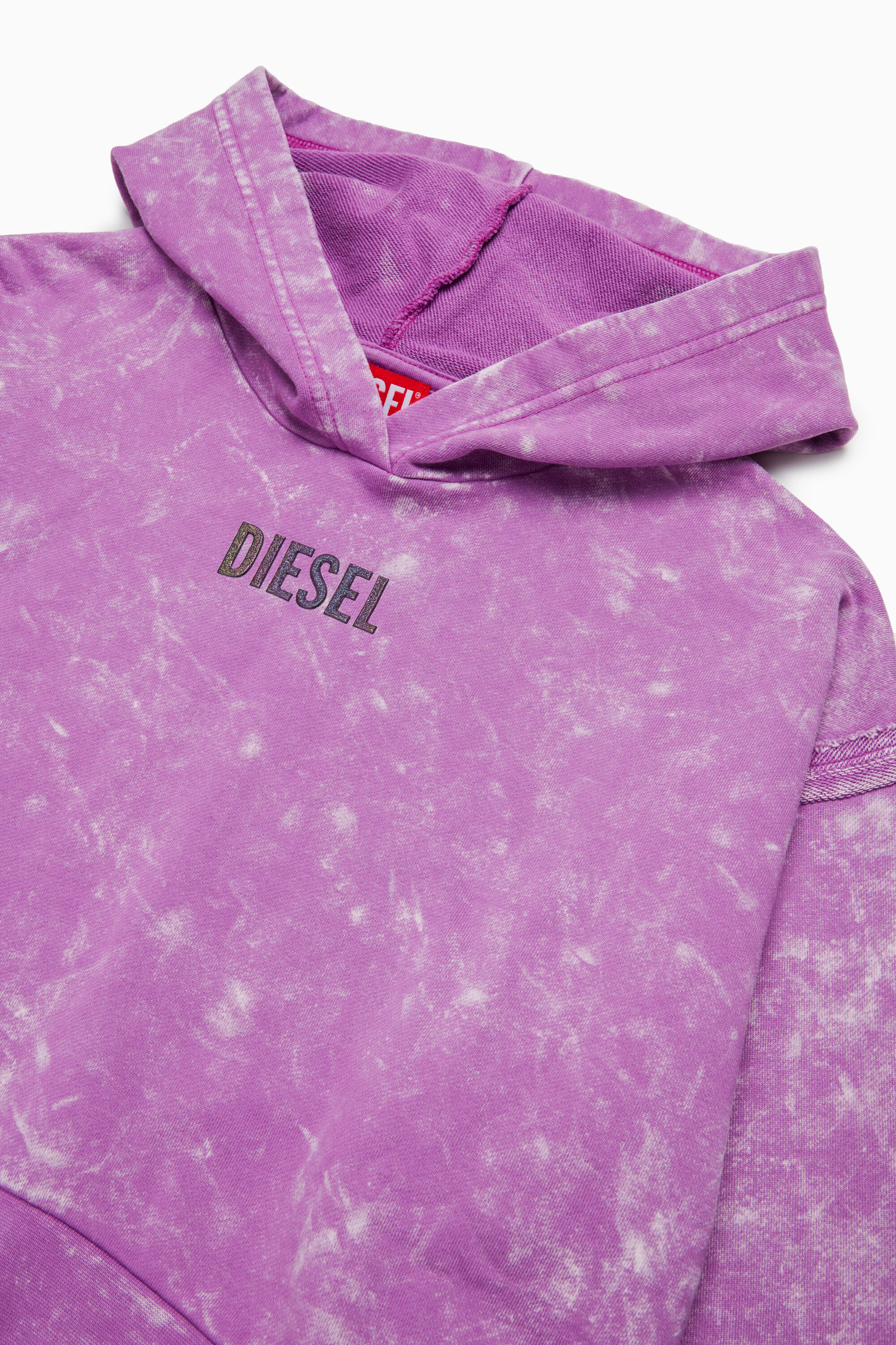 Diesel - SLOXY, Sweat &agrave; effet tie-dye avec logo arc-en-ciel Femme in Violet - 3