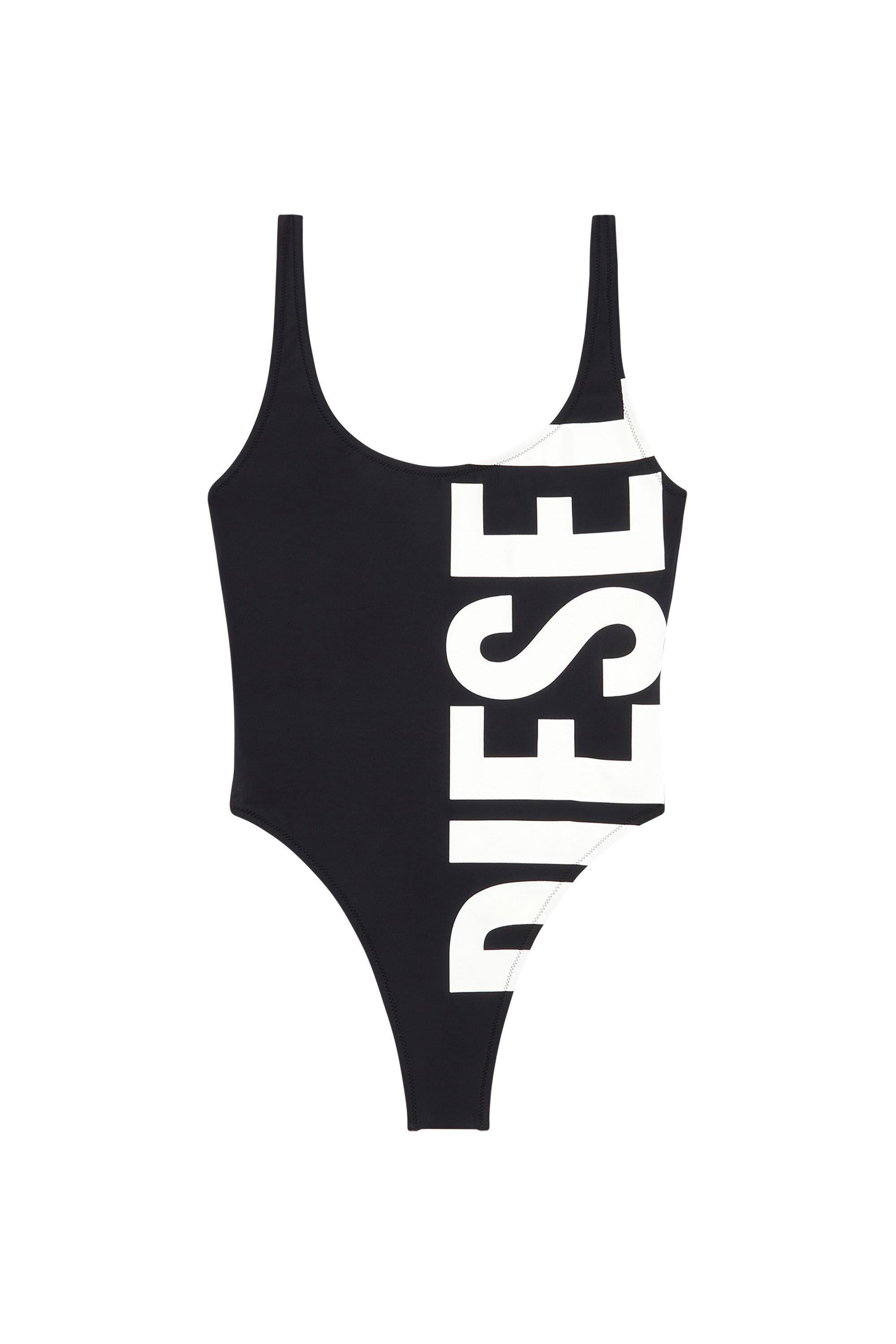 Diesel - BFSW-KYLIA, Femme Maillot de bain avec maxi imprimé Diesel in Noir - Image 4