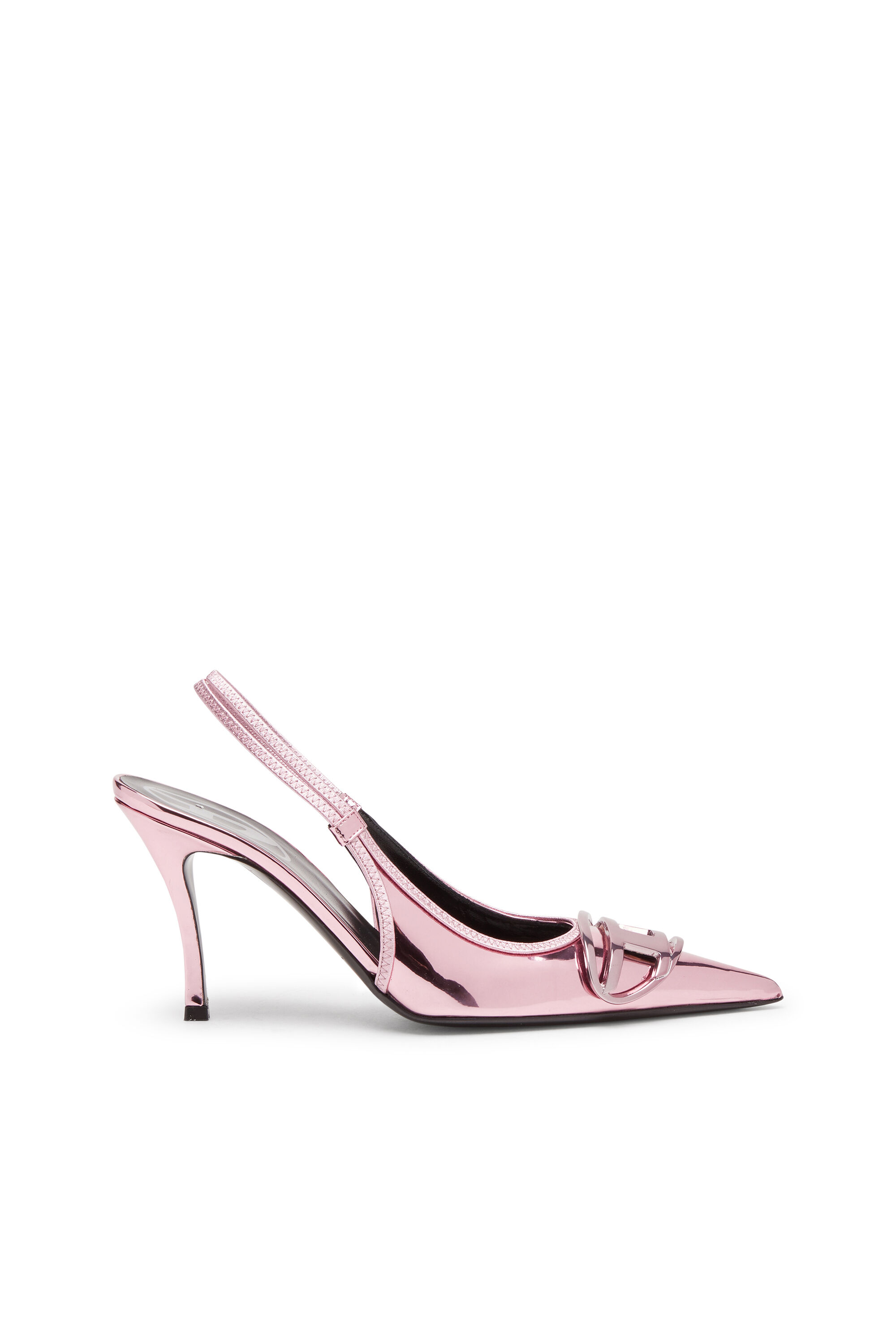 D Venus Escarpins a bride arriere avec finition miroir Femme Rose Diesel