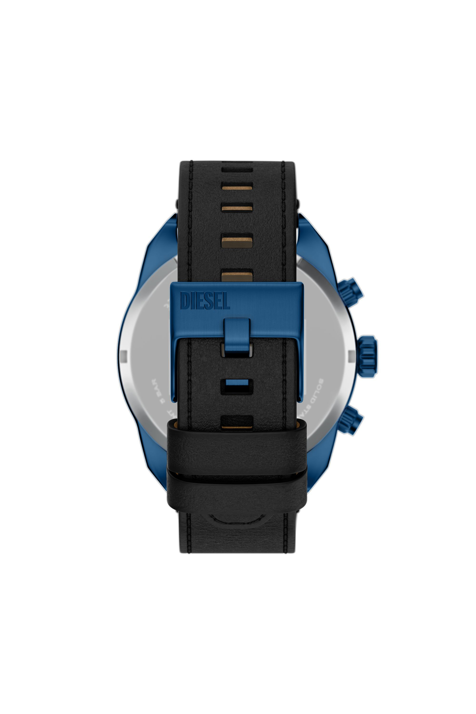 Diesel - DZ4703 WATCH, Montre Spiked noire &agrave; bracelet en cuir Homme in Polychrome - 2