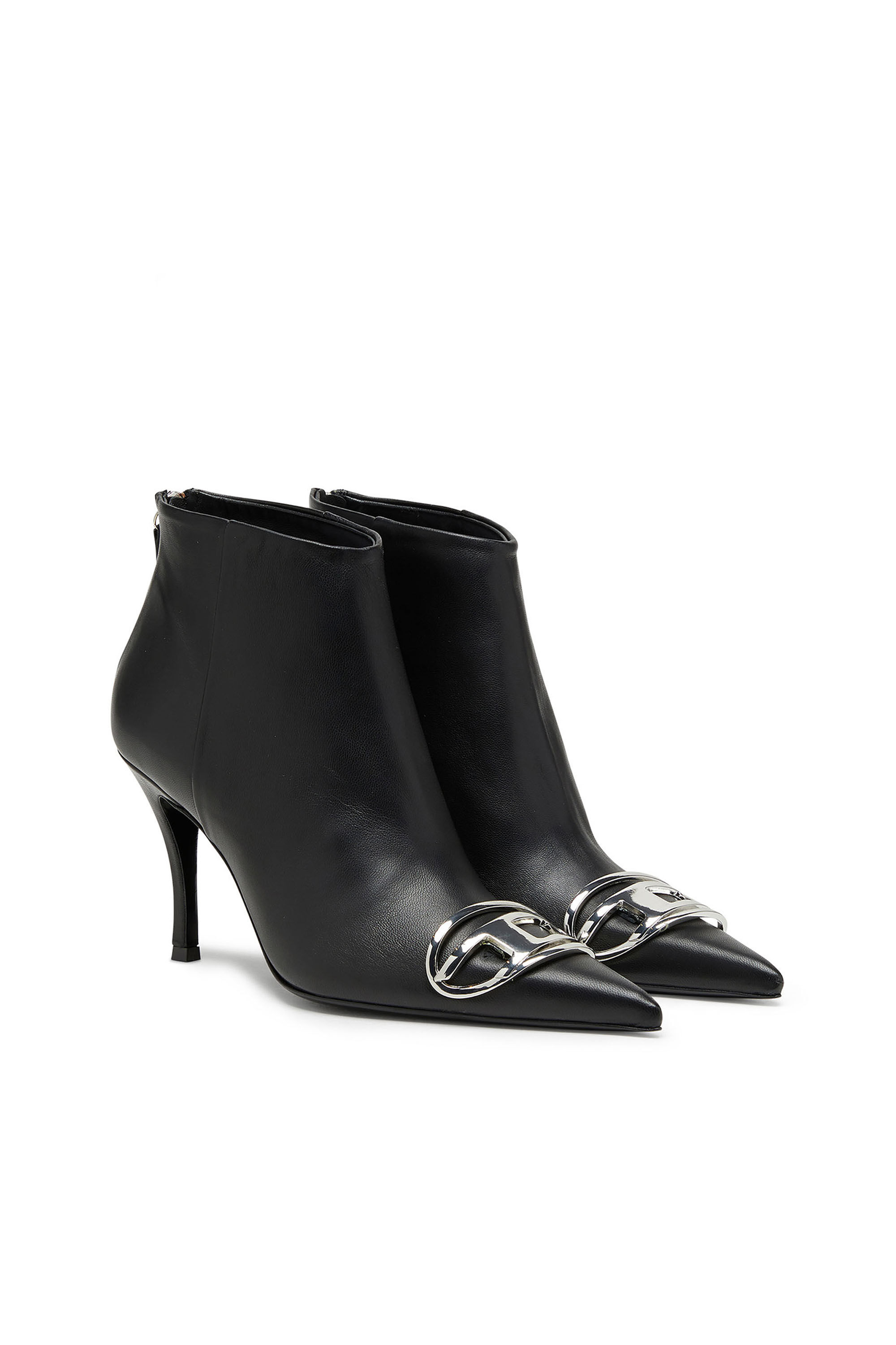 Diesel - D-VENUS AB, Woman D-Venus-Leather ankle boots in Black - Image 2