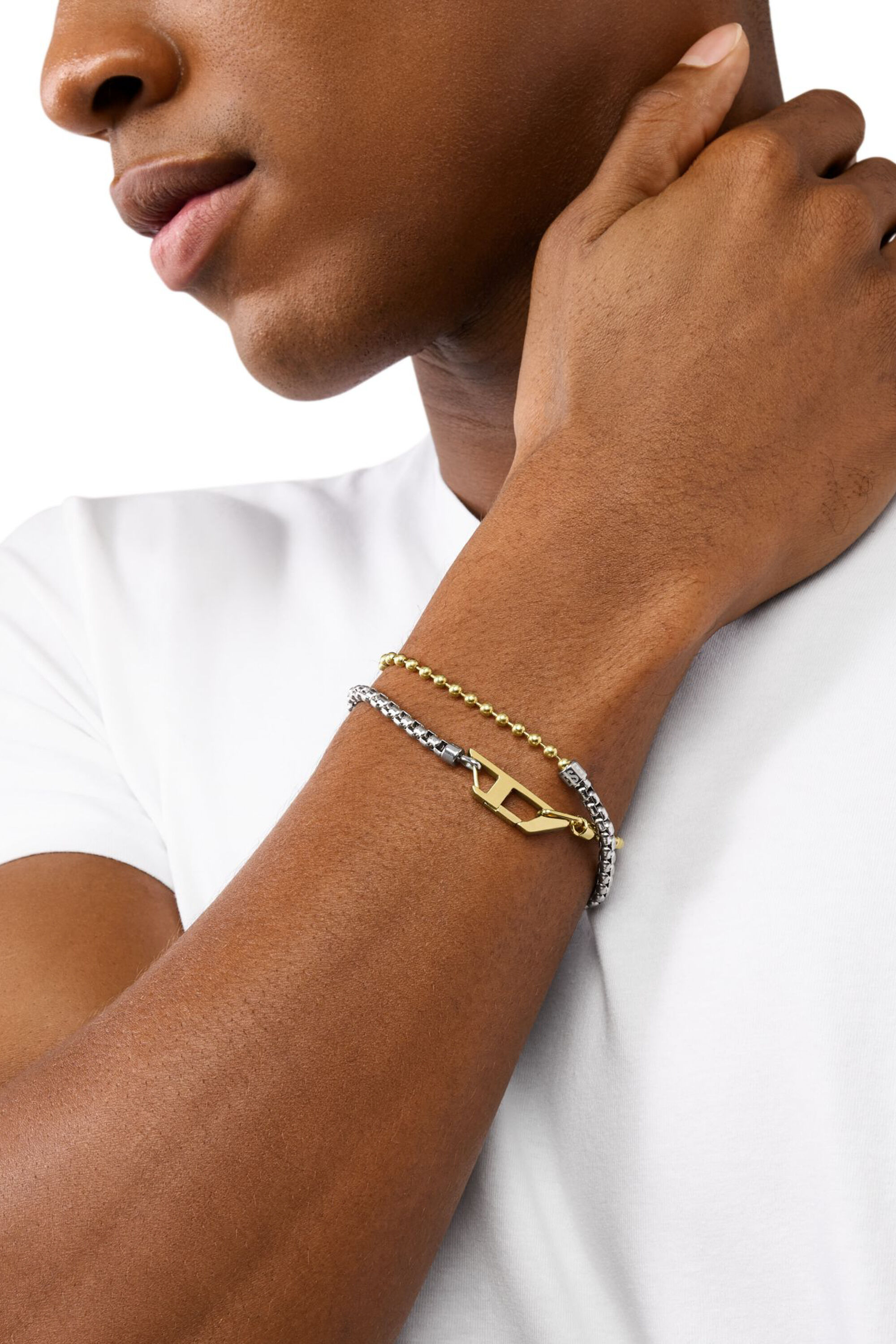 Diesel - DX1570931 JEWEL, Bracelet chaîne en acier inoxydable bicolore Mixte in Gris argenté - 3