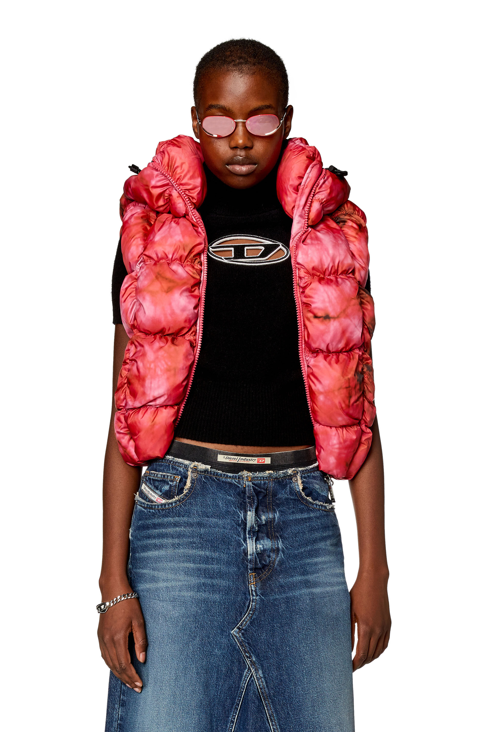 Veste doudoune tie dye sans manches Femme W RALLA SL Diesel