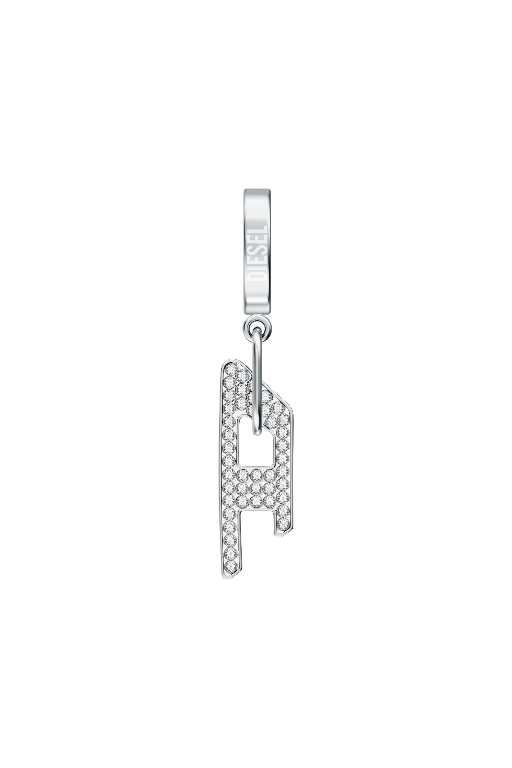 Diesel - DX1706040 JEWELLERY, Boucles d&rsquo;oreilles pendantes en acier inoxydable Mixte in Gris argent&eacute; - 2