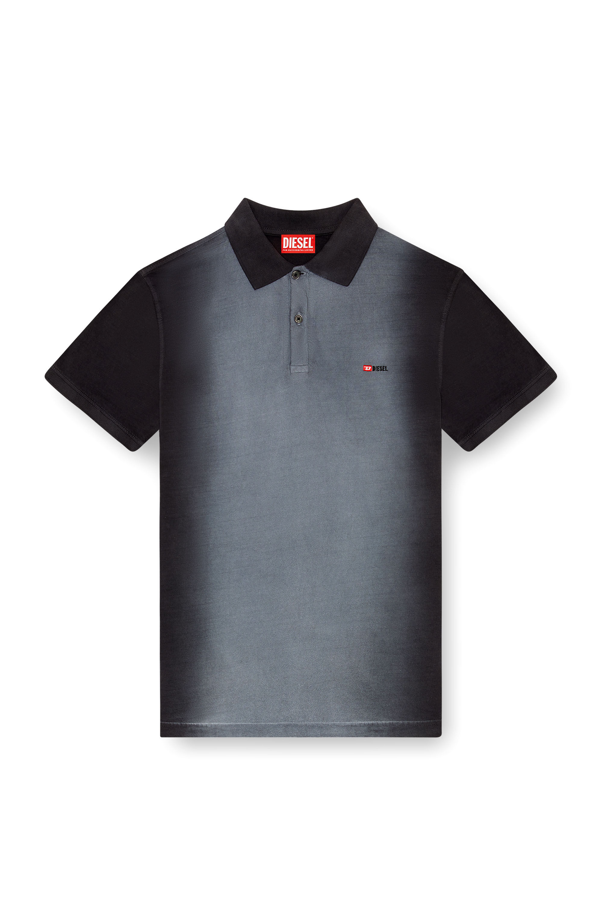 Polo avec traitement par pulverisation Homme Noir Diesel