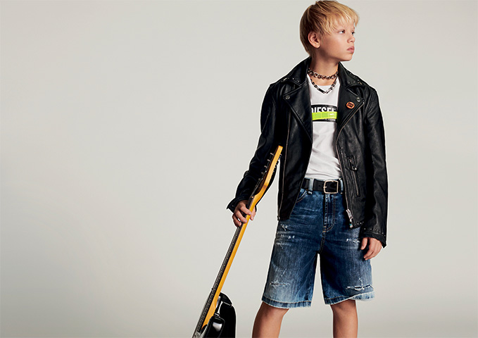 Short en jean en coton bio garçon