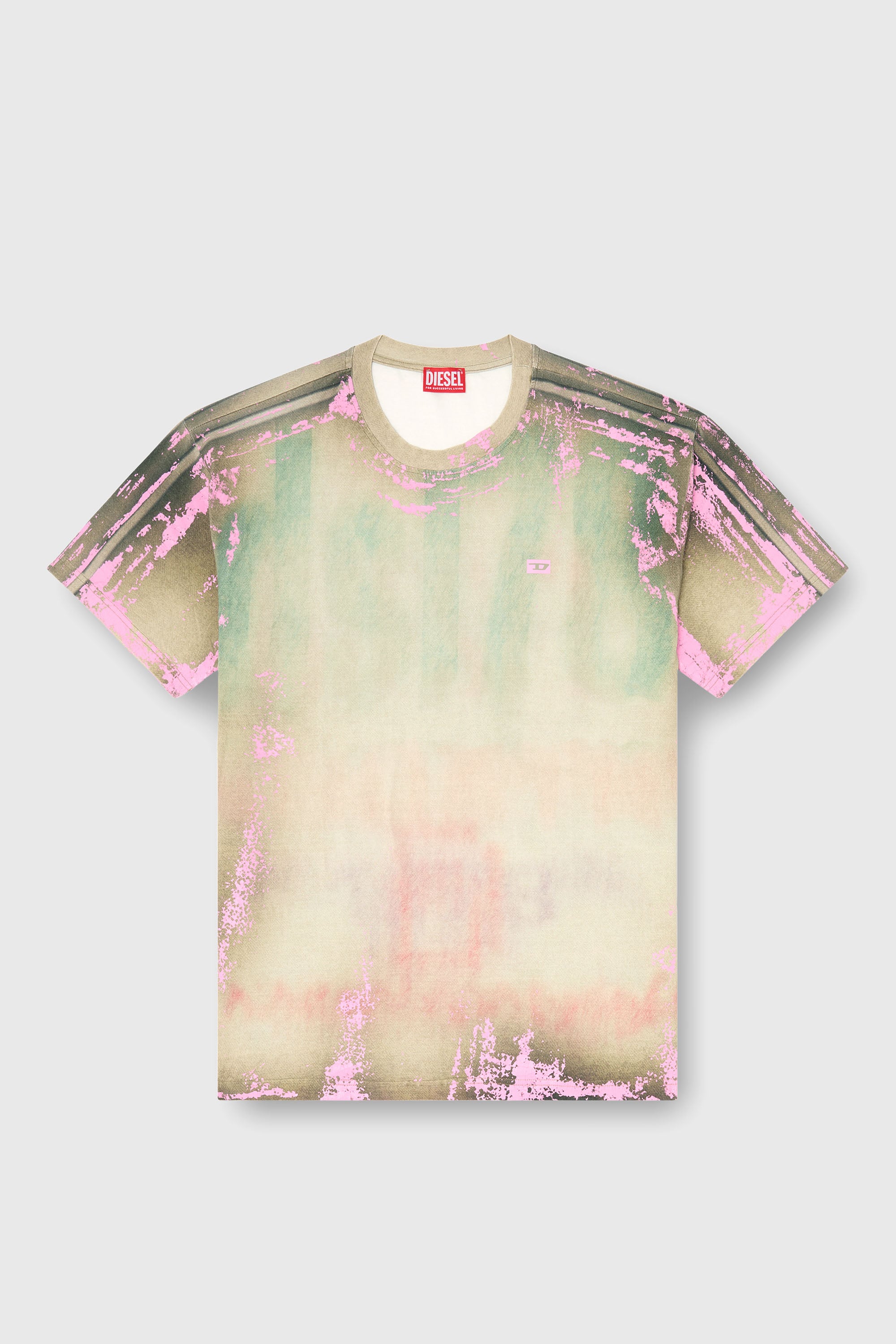 Diesel - T-FILMY-SHO, T-shirt en jersey effet cuir craquel&eacute; Homme in Polychrome - 2