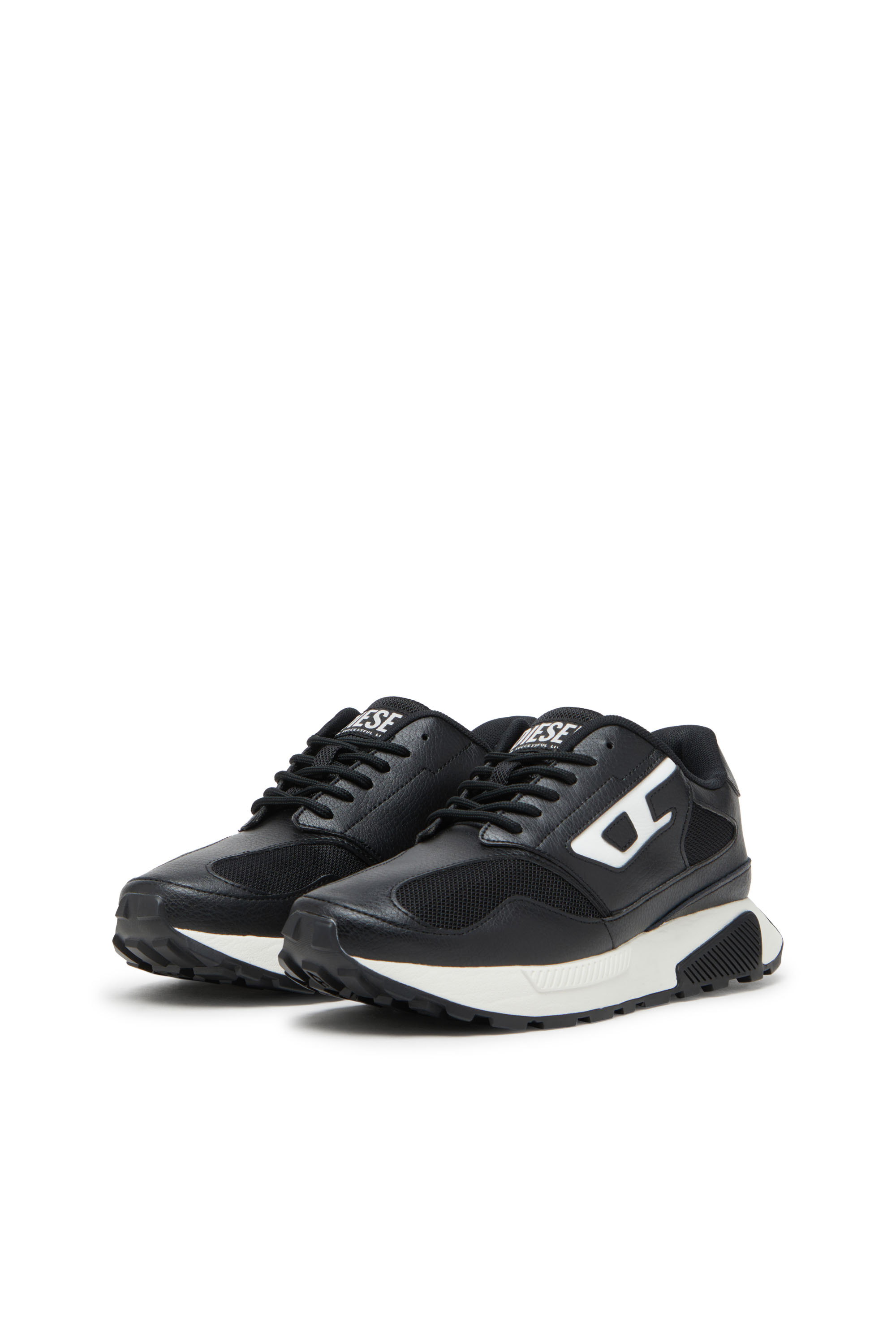 Diesel - S-TAME-D RUNNING, Sneakers en mesh, cuir suédé et PU Homme in Noir - 8