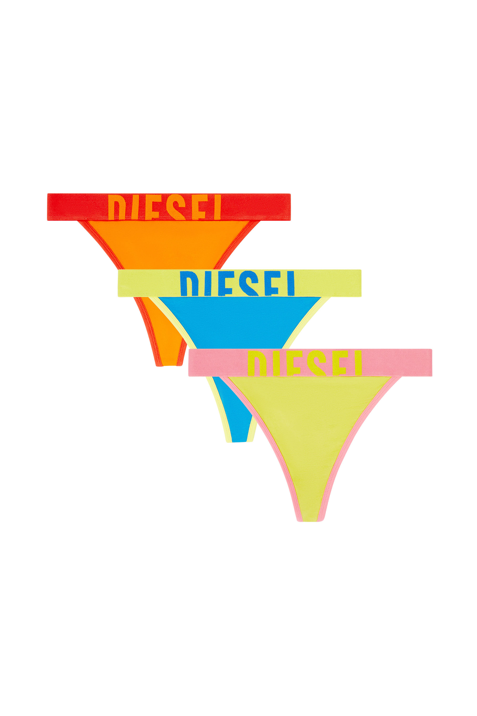 Diesel - MARIANNA-D-POP-3PACK, Lot de trois strings stretch en coton multicolore Femme in Polychrome - 1