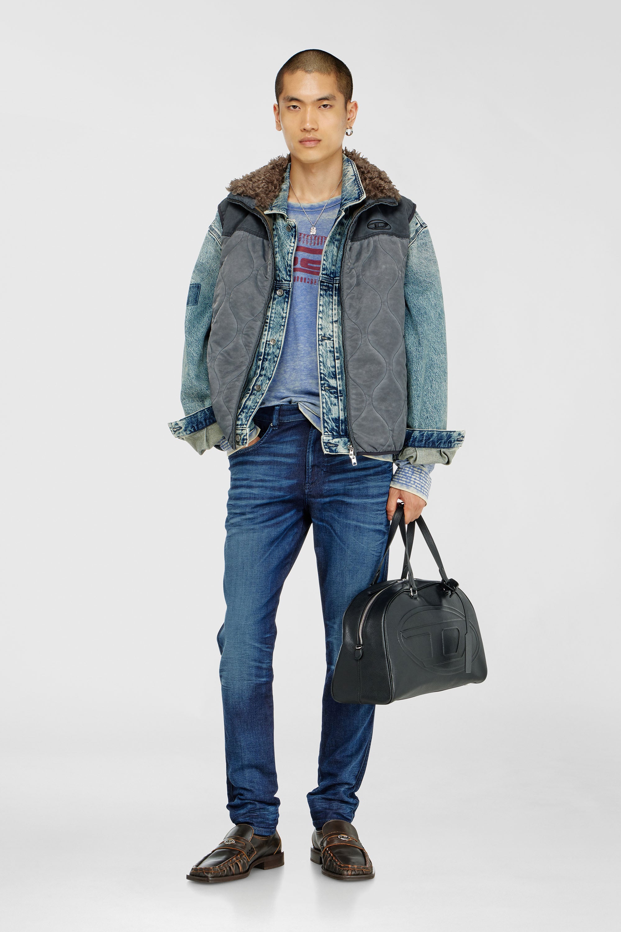 Diesel - Slim 2062 D-Strukt Joggjeans&reg; 068WJ Homme, Bleu Fonc&eacute; - Image 1
