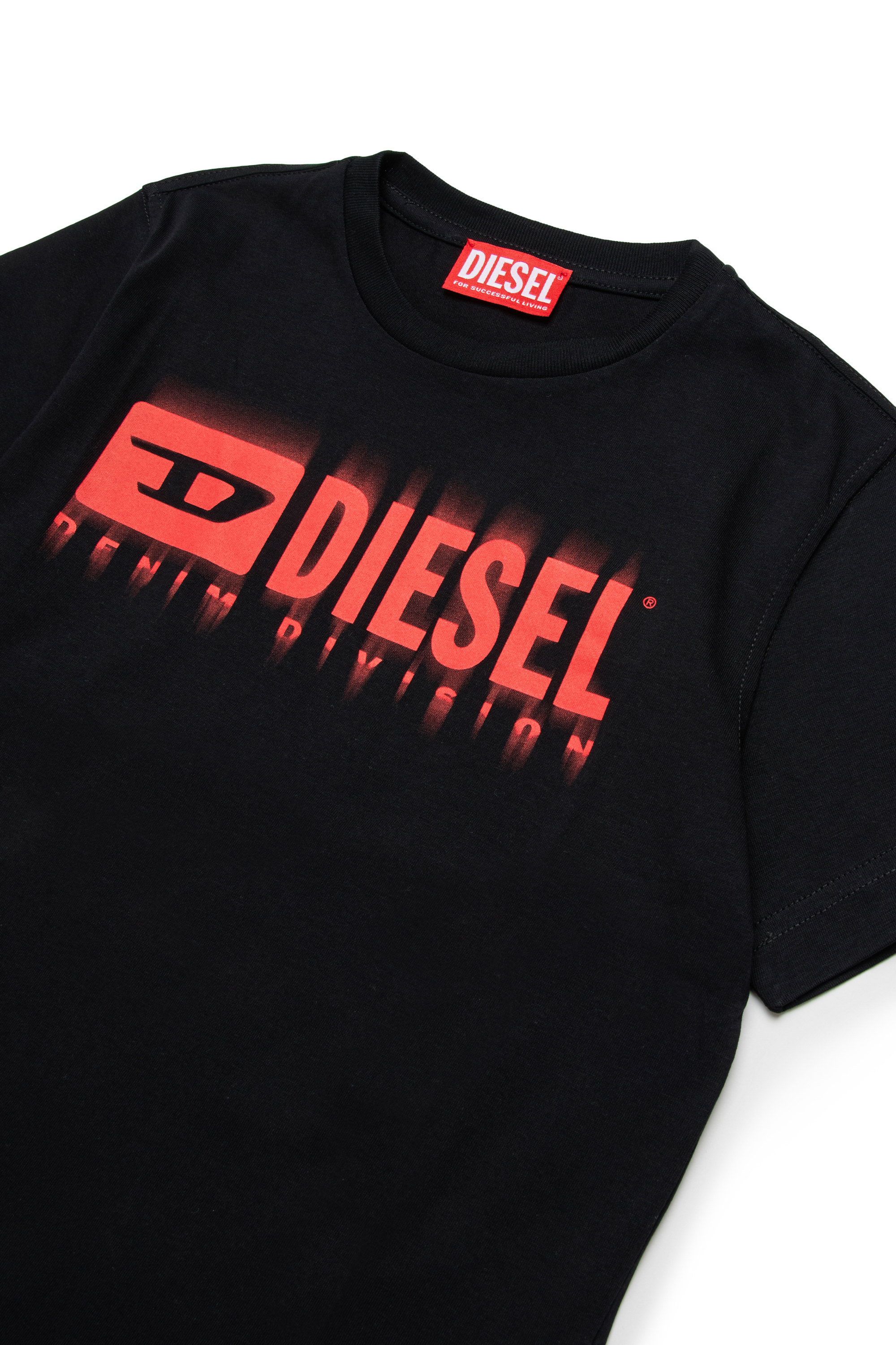 Diesel - TDIEGORL6, T-shirt avec logo taché Homme in Noir - 3