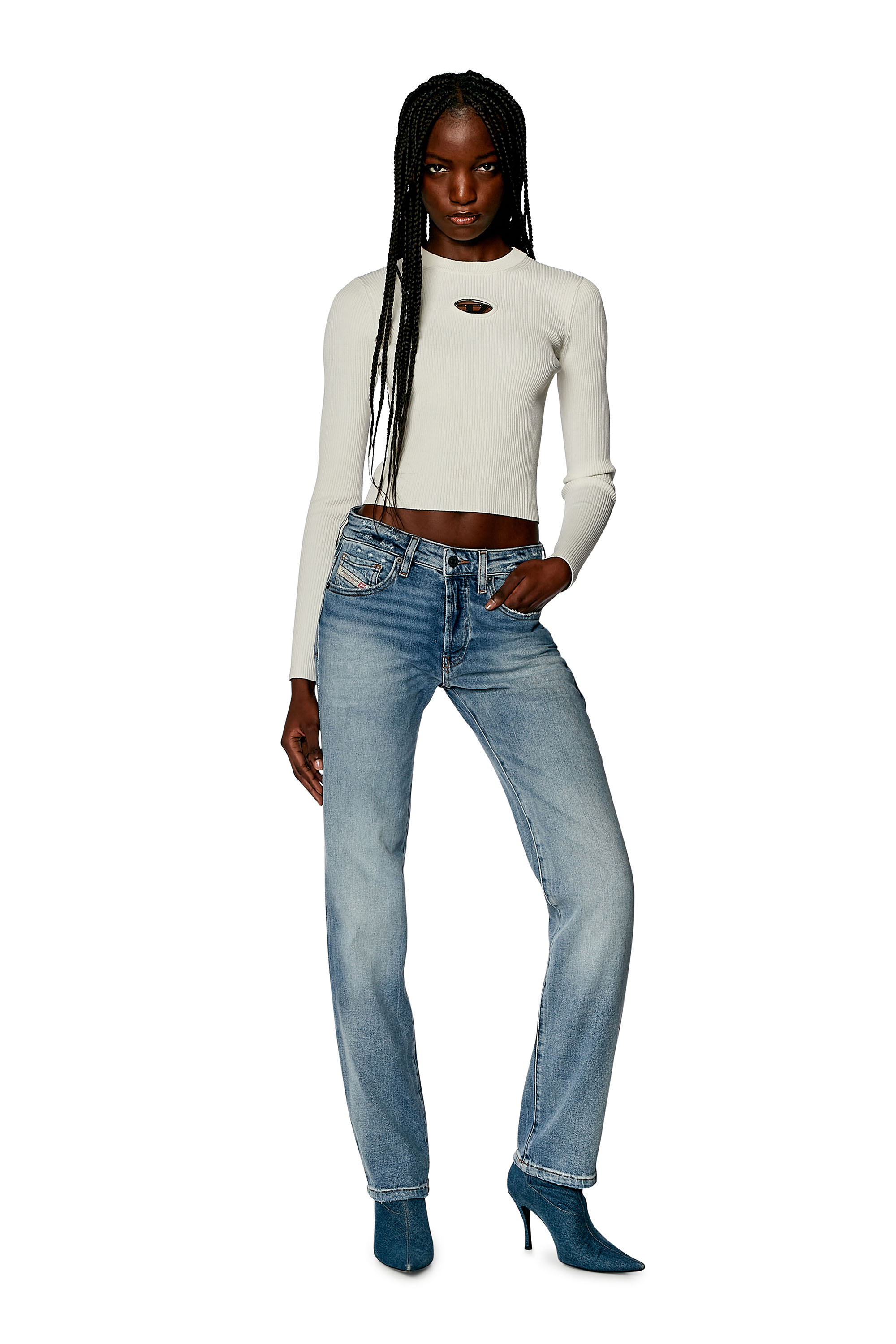 Diesel - Regular Jeans 1989 D-Mine 0PFAR Femme, Bleu Clair - Image 1