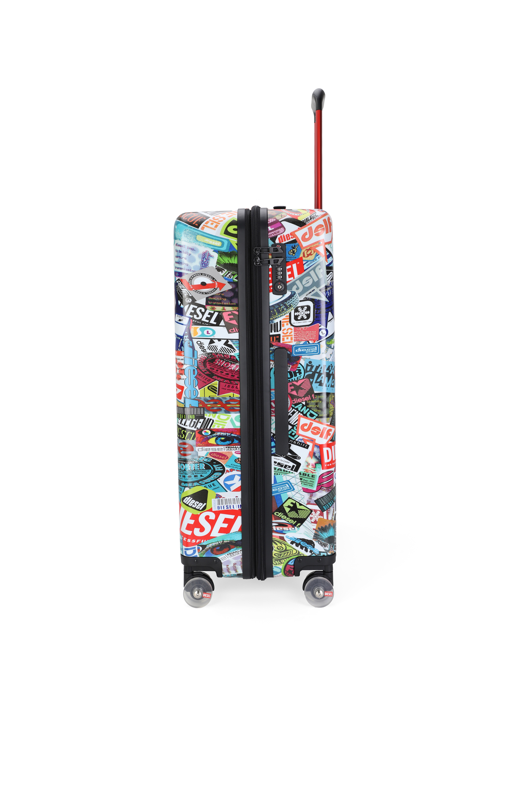 Diesel - DIESEL PC PRINTED TROLLEY-STICKERS- DSL0, Valise style sticker taille L Mixte in Polychrome - 4